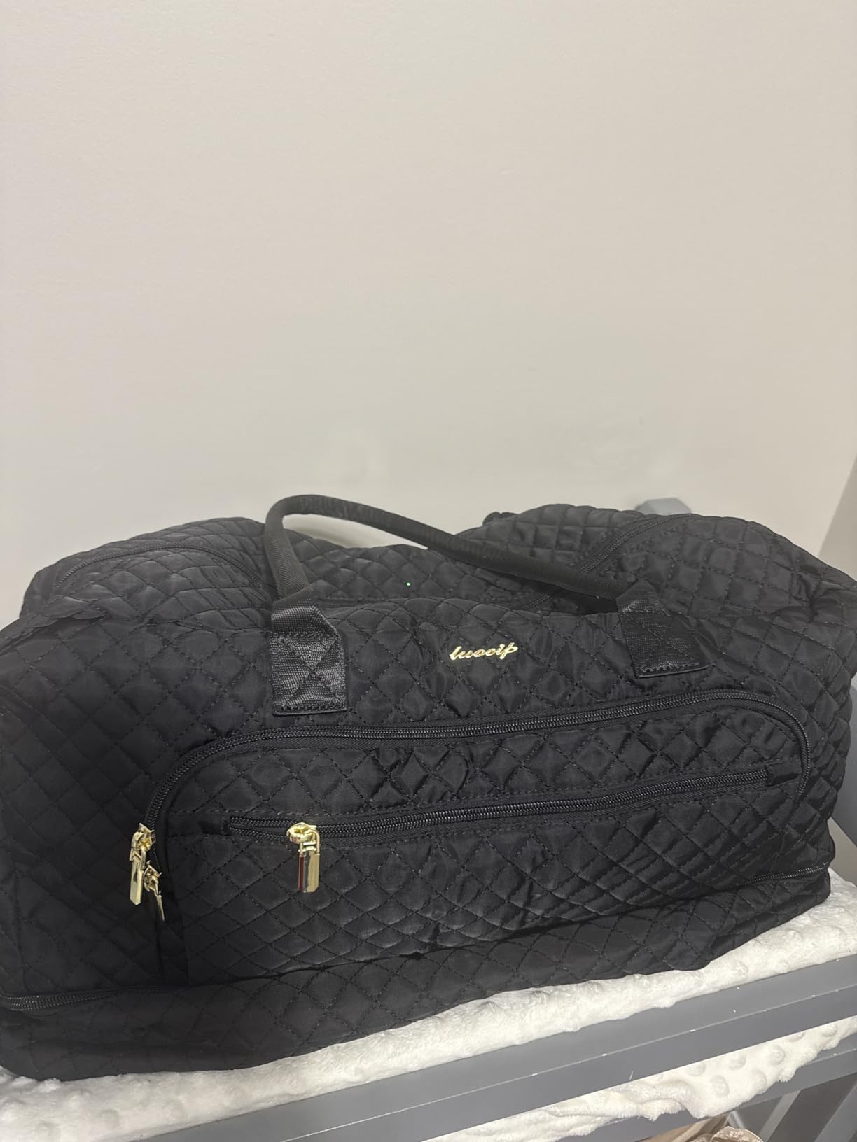 Large Women Travel Duffle Bag, Carry on Bag with Wet Toiletry Pocket for Overnight, Weekend, Yoga, Gym, Business Trips, Sport and Hospital, Black customer photo 1