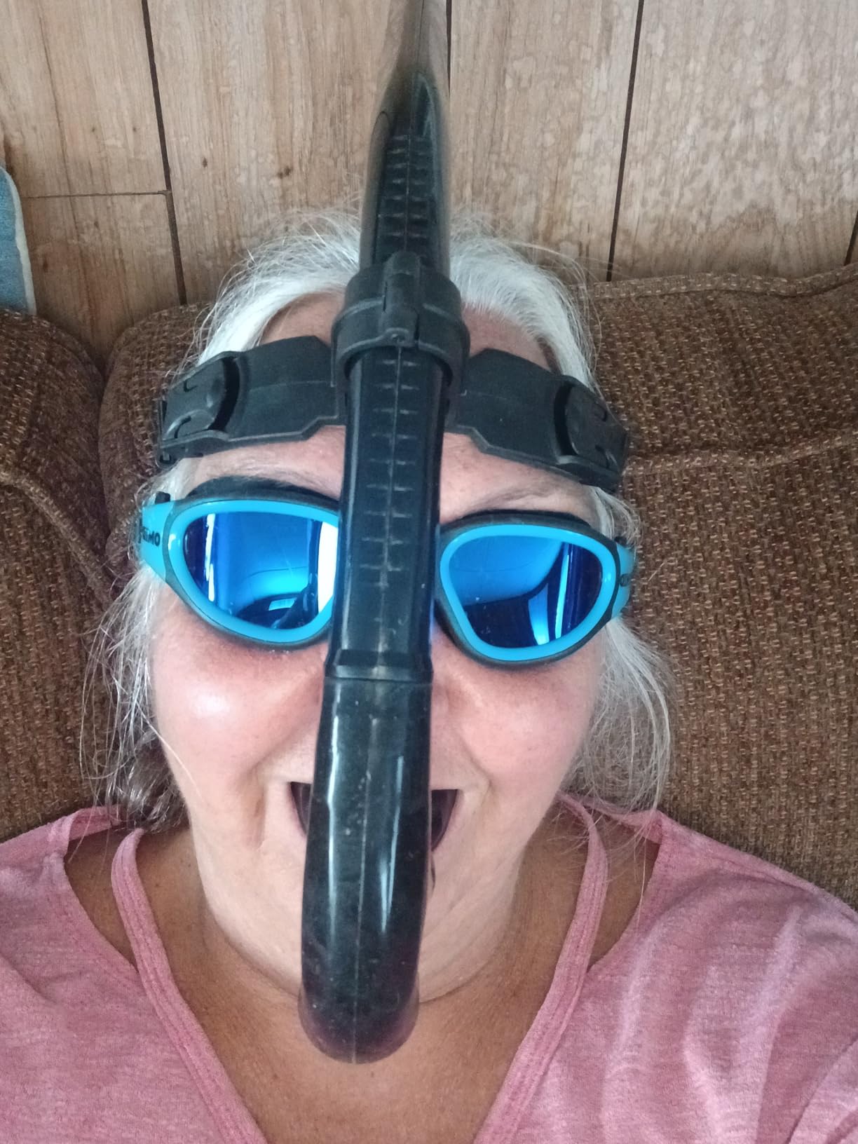Swim Snorkel for Lap Swimming, No Loud Gurgling Noise No Hurt Forehead No Slip Swimming Snorkeling Training for Adult/Youth, Swimmer Snorkle Center Mount Snorkel One-Way Purge Valve customer photo 2