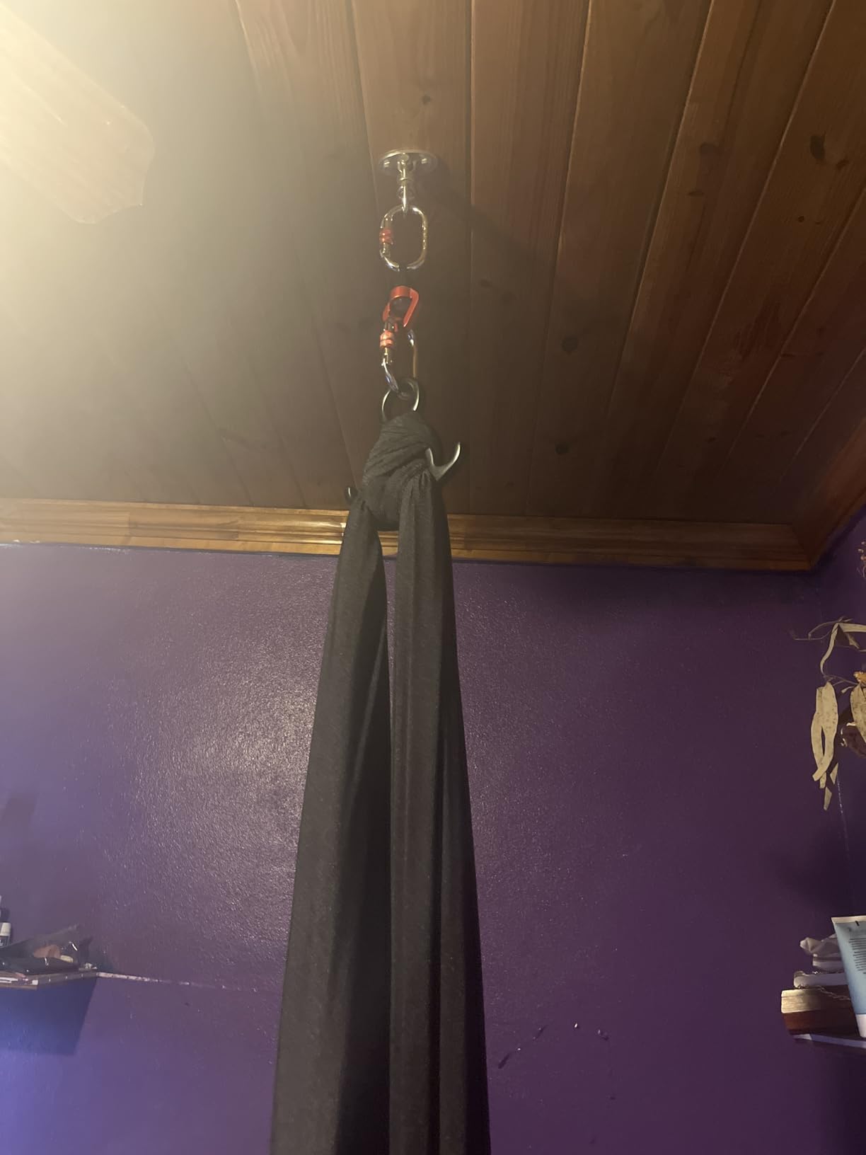 PRIOR FITNESS Aerial Silks Set, Professional Thicker Low Stretch Fabric 9/15/20 Yards Aerial Silk Swing Set with Hardware Guide, Yoga Starter Kit For Home, Aerial Yoga Hammock, Silks for Gymnastics, Antigravity Yoga, Inversion Exercise customer photo 1