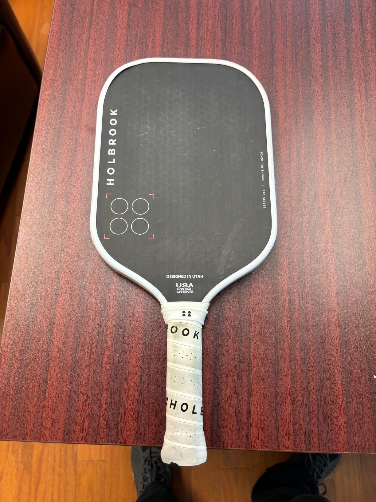 Holbrook Power Pro E Elongated Pickleball Paddle: USAPA Approved, Carbon Fiber Surface, Power, Control, Spin, Edgecraft Foam Polypropylene Honeycomb Core customer photo 1