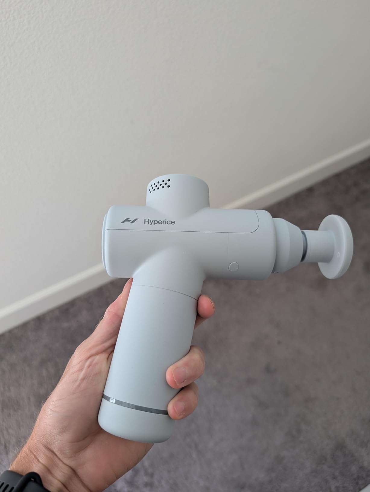 Hyperice Hypervolt Go 2 - Featuring Quiet Glide Technology - Handheld Percussion Massage Gun - 3 Speeds, 2 Interchangeable Heads customer photo 1