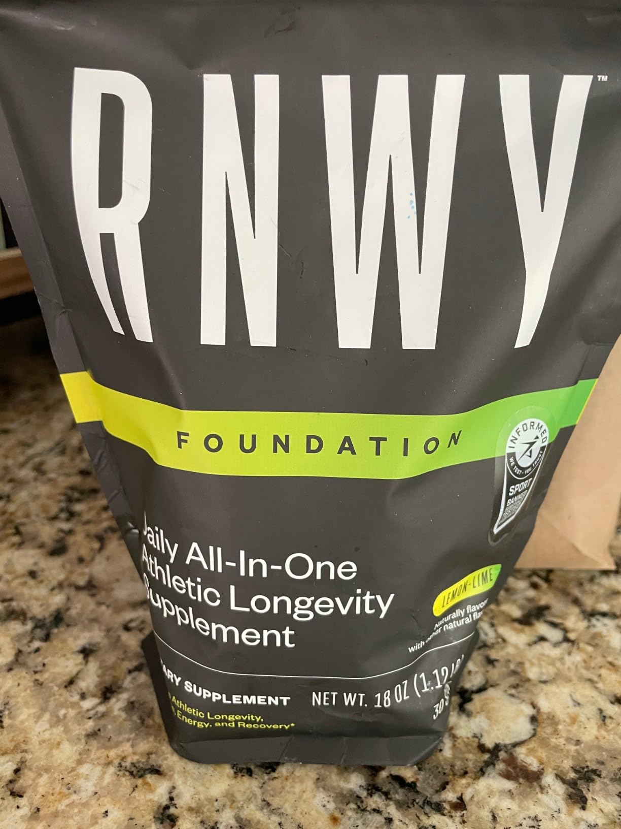 RNWY Foundation Collagen Peptides + Electrolytes Powder, 10g Hydrolyzed Collagen, Multivitamins, Joint & Hydration Support for Endurance Athletes, Sugar-Free, 30 Servings, Lemon Lime customer photo 1