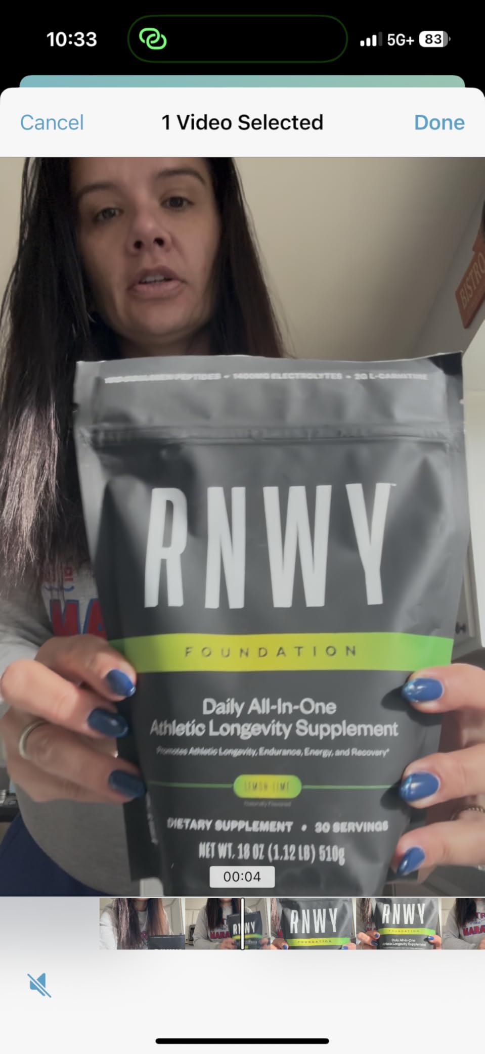 RNWY Foundation Collagen Peptides + Electrolytes Powder, 10g Hydrolyzed Collagen, Multivitamins, Joint & Hydration Support for Endurance Athletes, Sugar-Free, 30 Servings, Lemon Lime customer photo 2