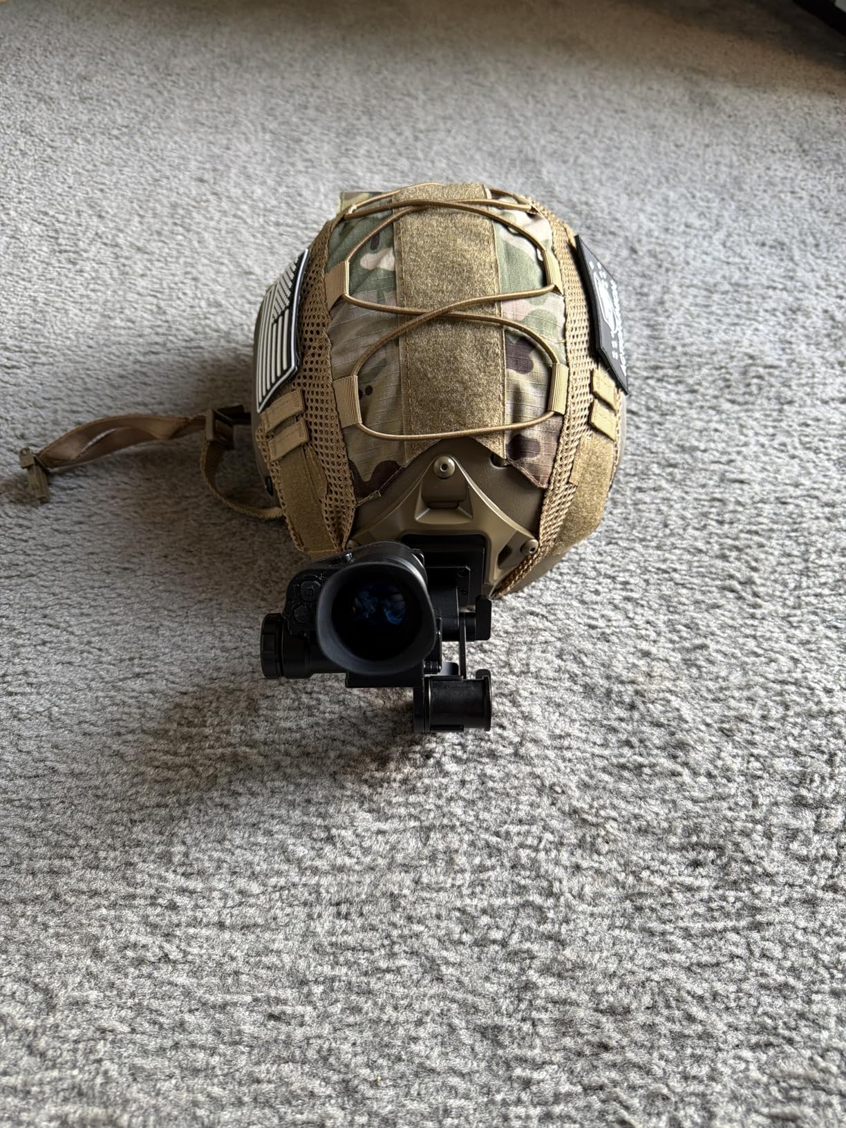GOYOJO Night Vision Goggles Helmet-Mounted Monocular | 1080P HD NVG with 3X Zoom & Adjustable Infrared | IP66 Waterproof for Hunting, Surveillance, Camping | Built-in Compass (100% Darkness) customer photo 1