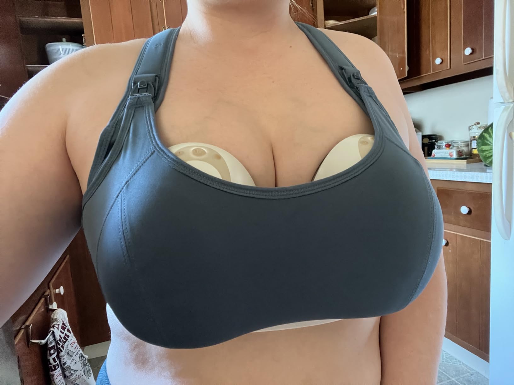 Momcozy Nursing Bras for Breastfeeding, FB011 Low-Impact Nursing Sports Bra Support Maternity Pregnancy Padded Wireless Bra customer photo 2