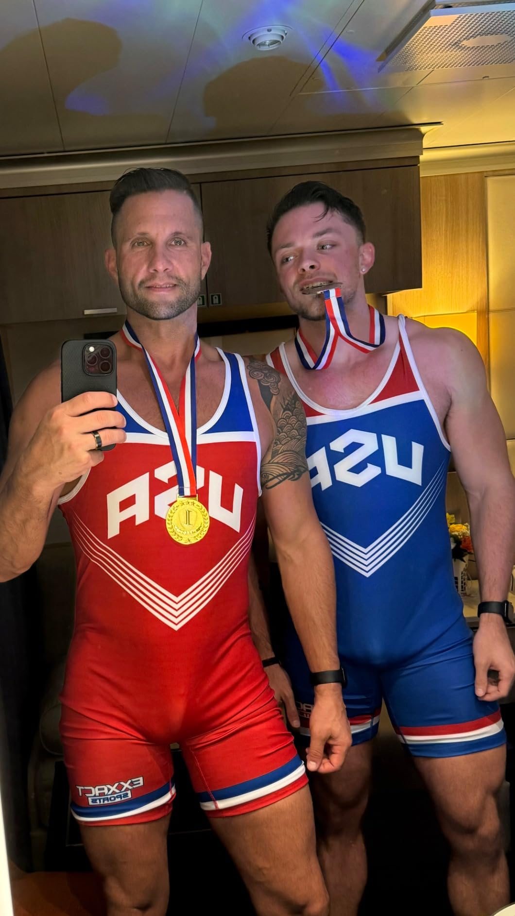 Exxact Sports Sublimated Adult & Youth Wrestling Singlet - Premium Powerlifting Singlet for Men & Boys, Unisex Singlets customer photo 2