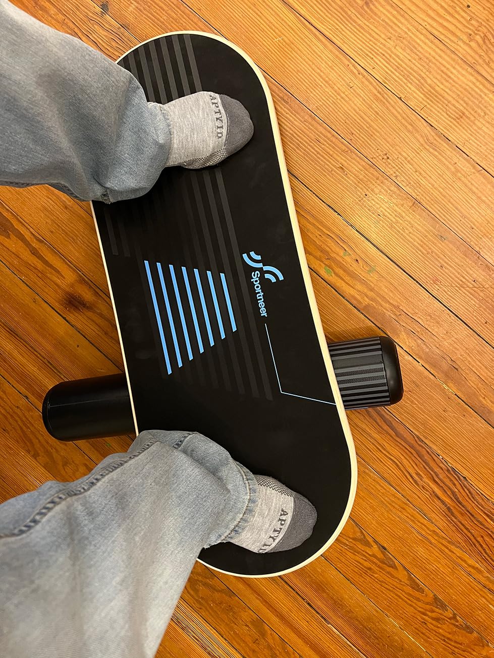 Sportneer Balance Board 7 Modes Wobble Board with Adjustable Stoppers Exercise Balancing Stability Trainer for Improve Balance, Surf Trainer & Physical Therapy - Roller and 2.8'' Ball Included customer photo 1