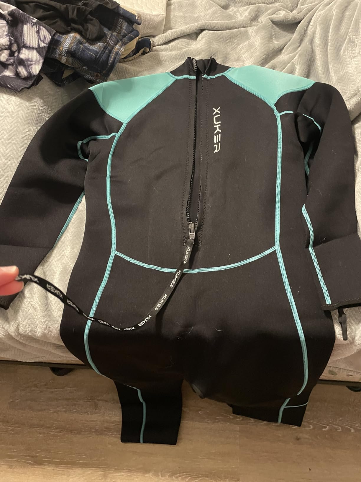 XUKER Women Men Wetsuit 2mm 3mm, Neoprene Wet Suits Front/Back Zip in Cold Water Full Body Dive Suit for Water Sports customer photo 2