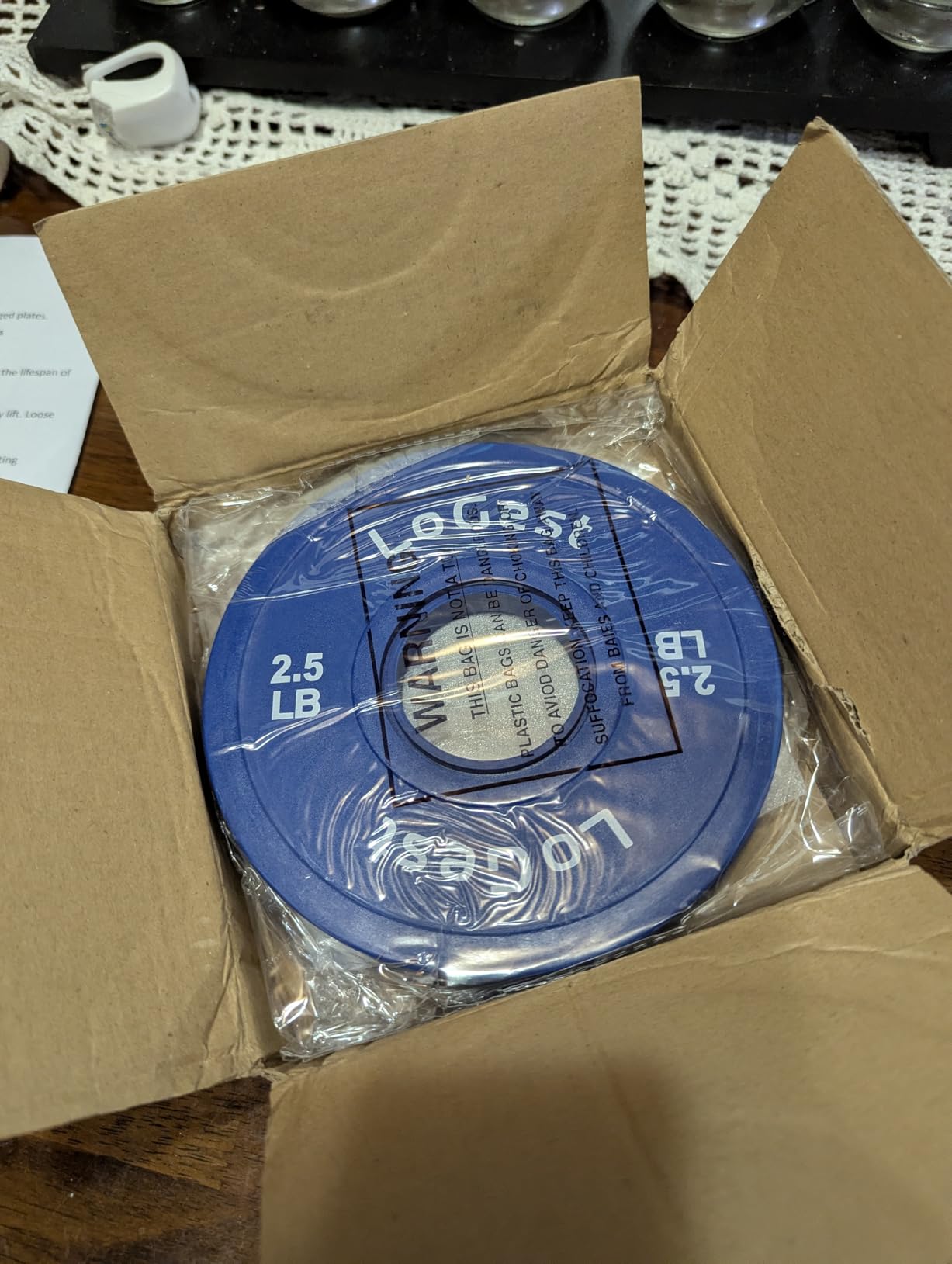 Logest Pair Olympic Plates - Barbell Weights Set of 2 Weight Plates for Olympic Bars Perfect for Strength Training, Available in 0.50LB 1.25LB 2.5LB 5LB 7.5LB 10LB customer photo 2