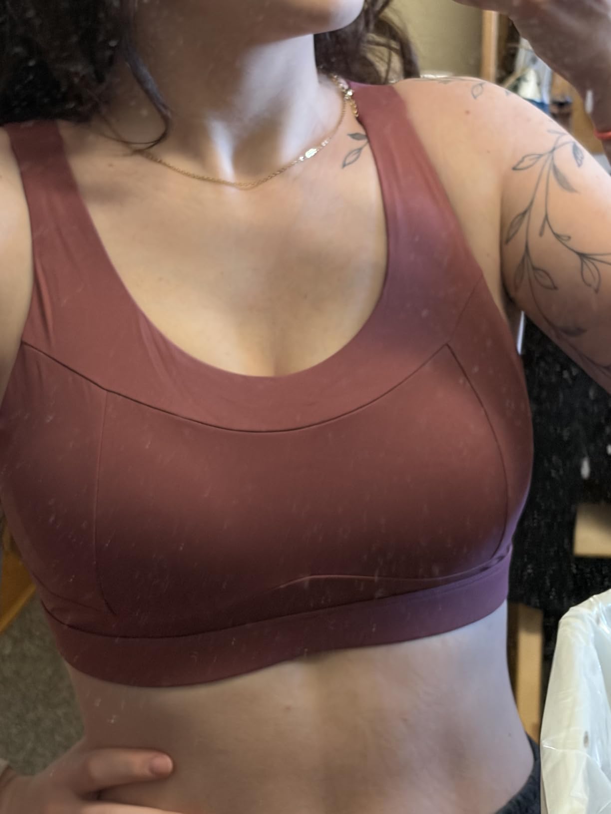RUNNING GIRL High Impact Sports Bras for Women,Racerback Running Bra Workout Crop Tank Tops Longline Sports Bra Push up customer photo 1
