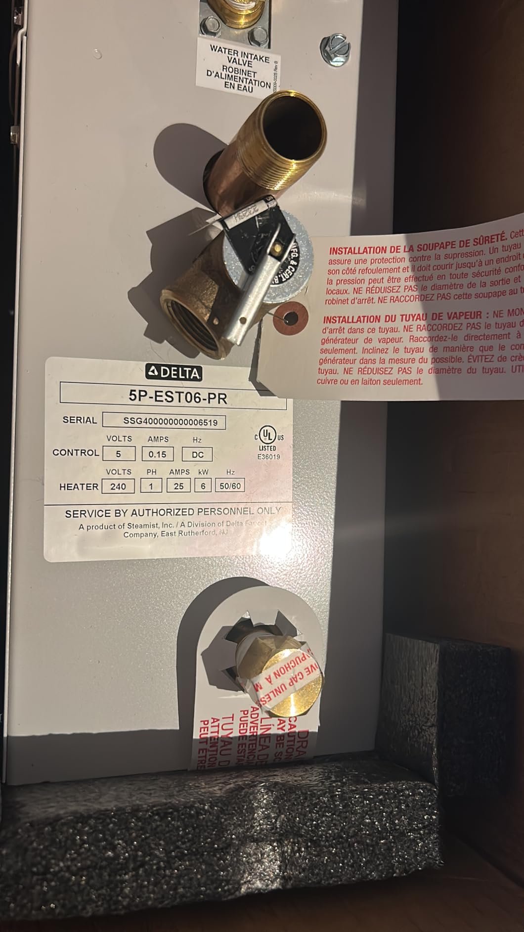Delta Faucet SimpleSteam 6kW Steam System Kit Chrome, Includes 6kW Steam System Generator, Square Digital System Control, Square Steam Head, Lumicoat Chrome 5P-EST06-PR customer photo 2