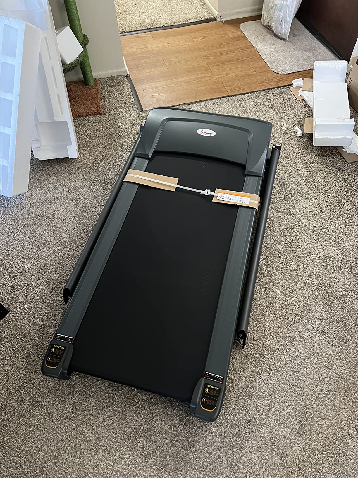 Sunny Health & Fitness Treadmill Elite Smart Auto Incline for Home Use, Wide Running and Walking Deck, Flex Shock Suspension with 300 LB Weight Capacity Bluetooth SunnyFit App customer photo 2