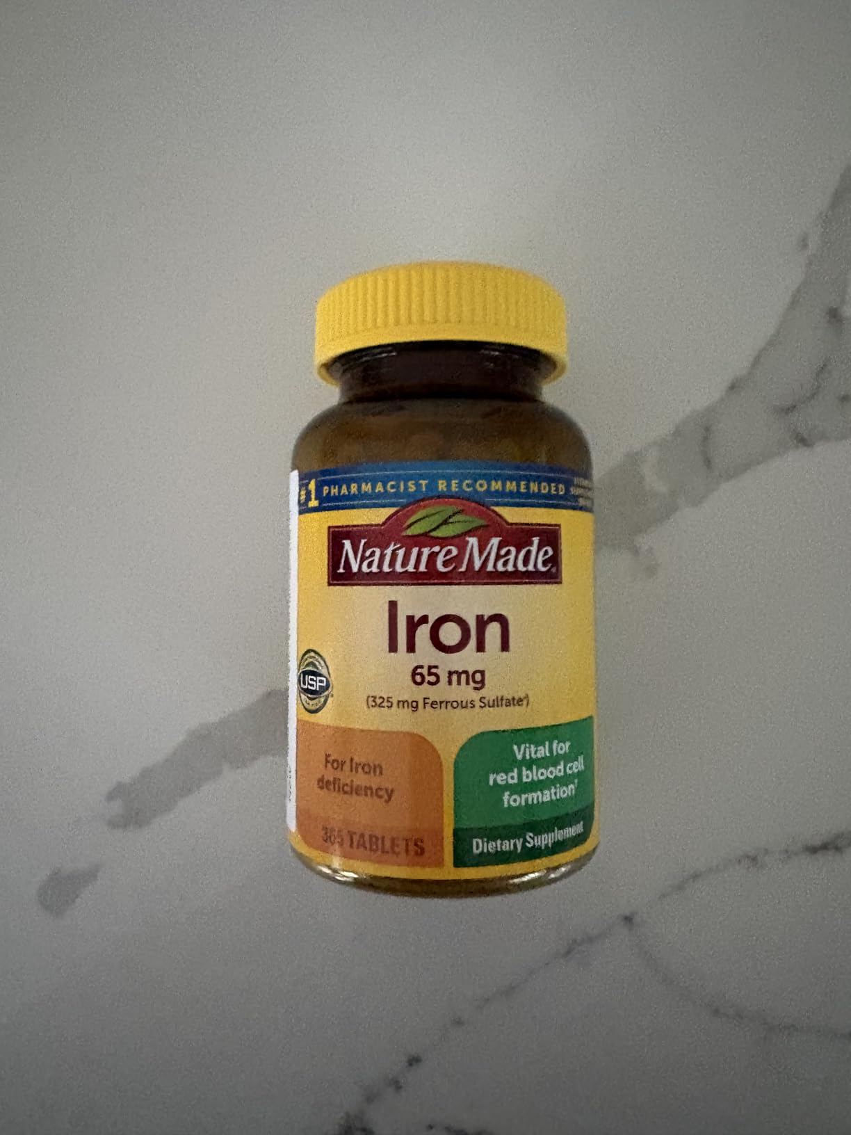 Nature Made Iron 65 mg (from Ferrous Sulfate) Tablets for Red Blood Cell Formation (365 ct.) customer photo 1