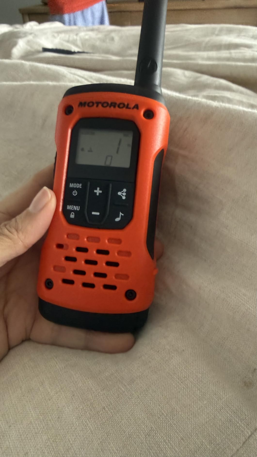 Motorola Solutions T605 H2O Talkabout Waterproof Two Way Radios Walkie Talkie, Rechargeable, 22 Channel, 35 Mile, Orange W/Black, 2 Pack customer photo 1
