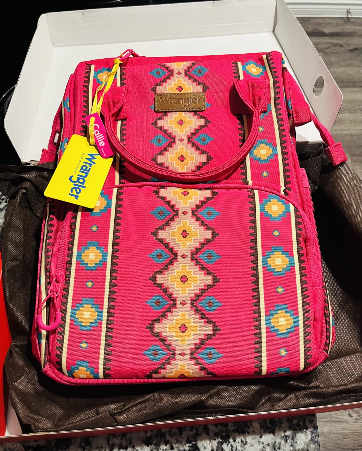 Wrangler Aztec Backpack Organized Daypack Travel Baby Bag with Stroller Strap and Side Bottle Pockets WG2204-9110NY customer photo 2