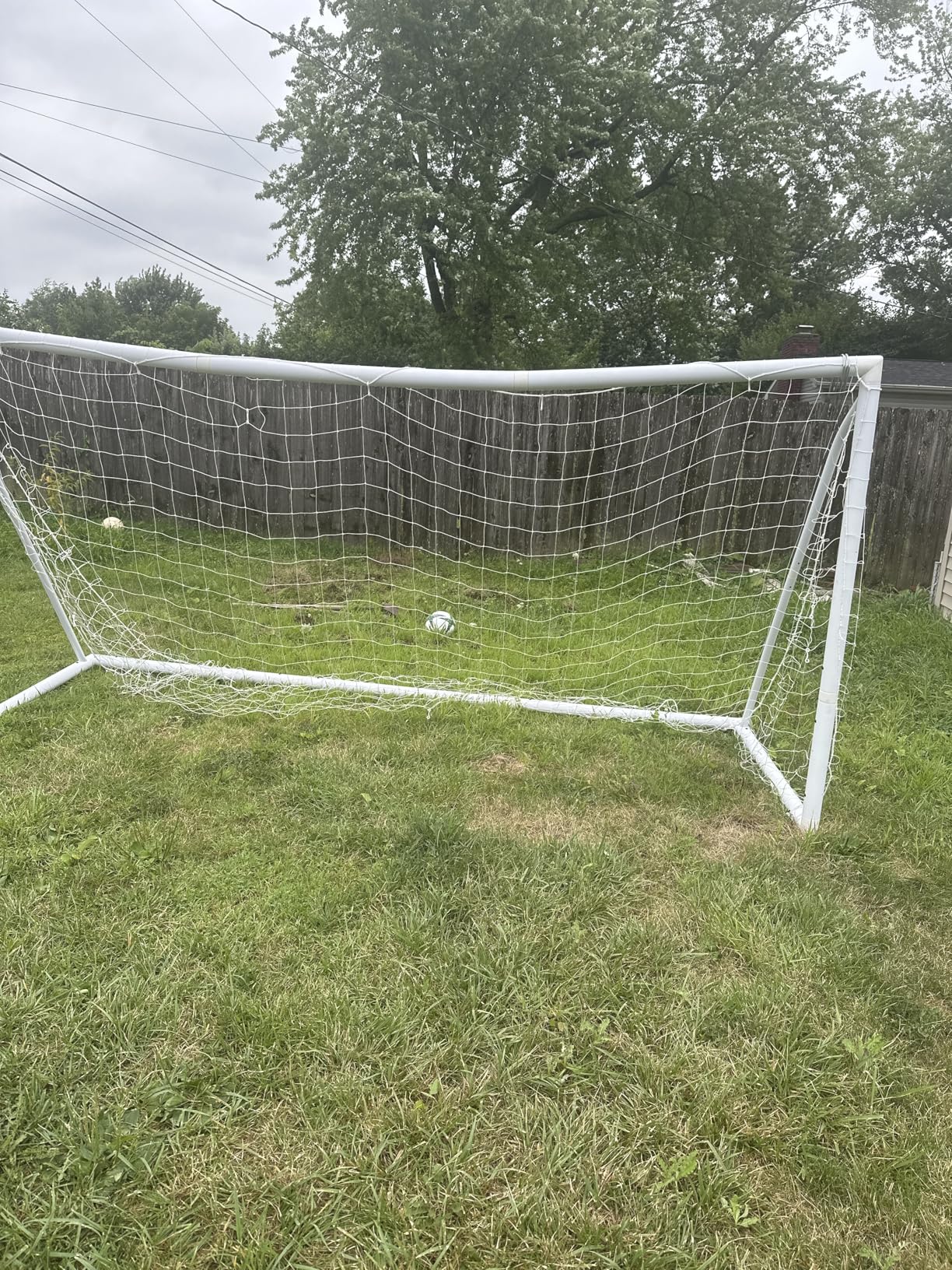 VEVOR Portable Soccer Goal, 12 x 6 ft Large Practice Soccer Net, Steel Fiberglass Structure Training Goal Set with Carry Bag, All-Weather Outdoor Use, for Backyards, Parks, School Fields customer photo 1