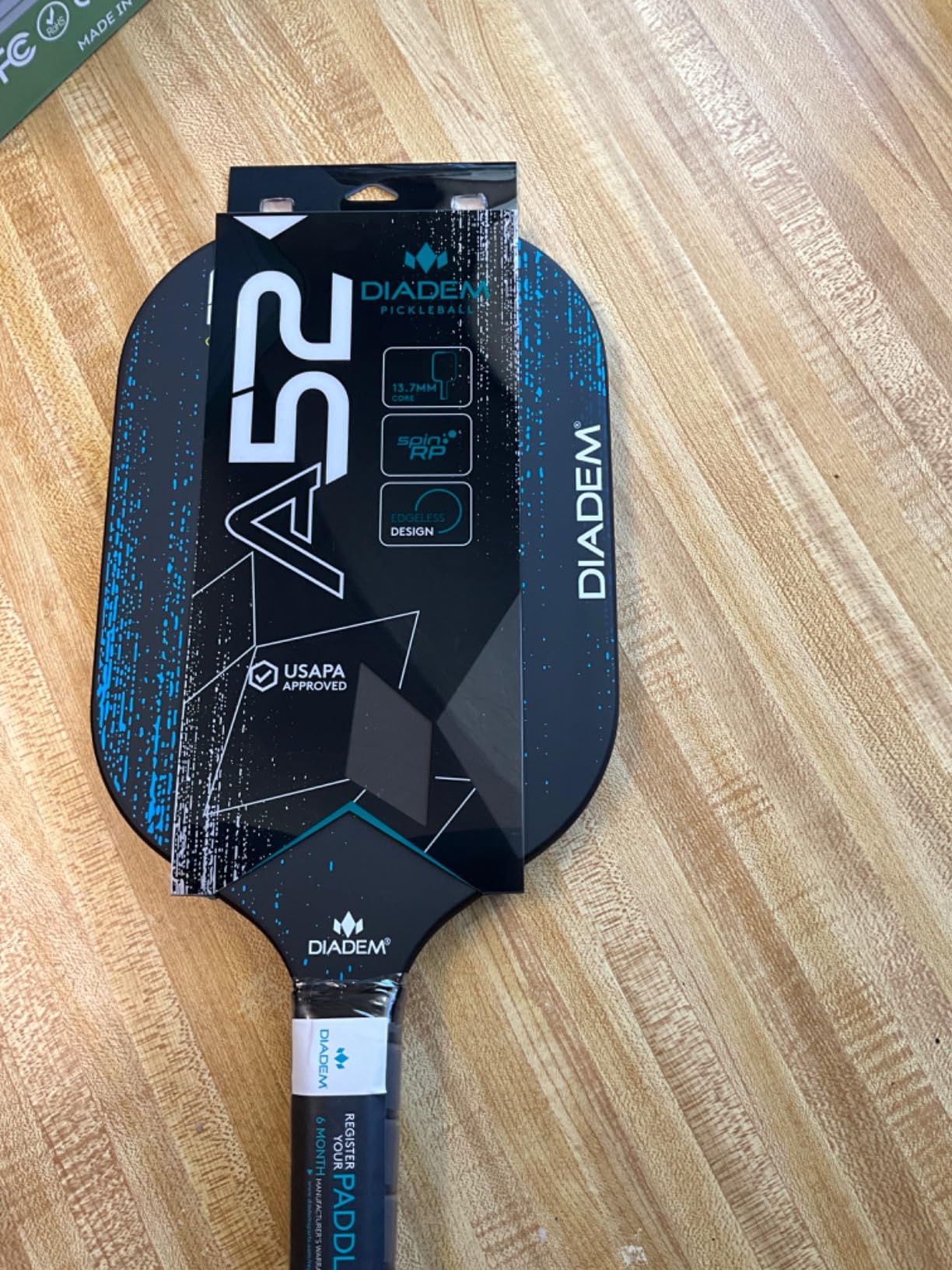 Diadem A52 Carbon Fiber Pickleball Paddle | Lightweight Thermoformed Paddle with Edgeless Design, Spin-Ready Surface, USAPA Approved for Control & Power customer photo 2