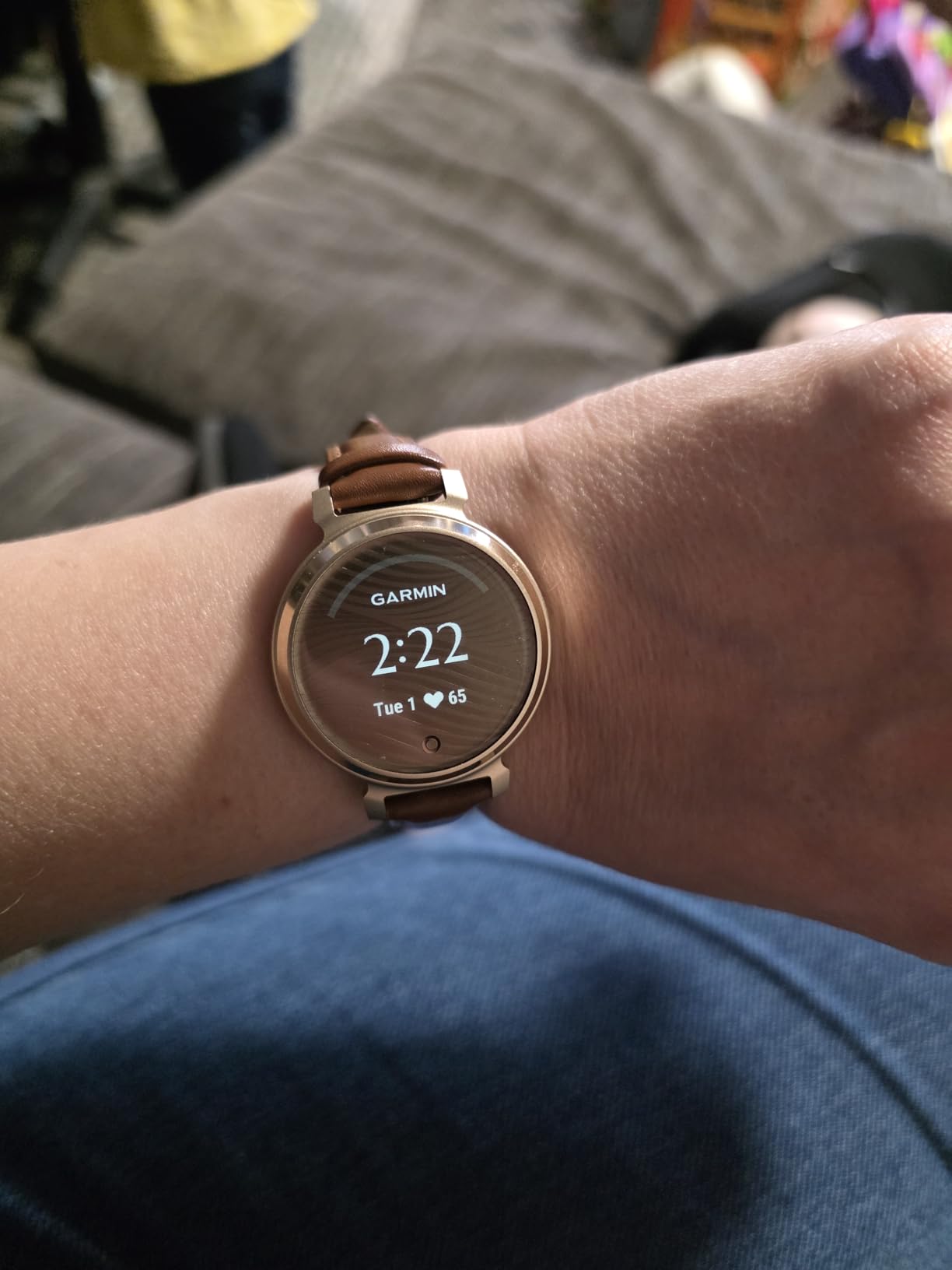 Garmin Lily 2, Small and Stylish Smartwatch, Hidden Display, Patterned Lens, Up to 5 Days Battery Life, Coconut customer photo 1
