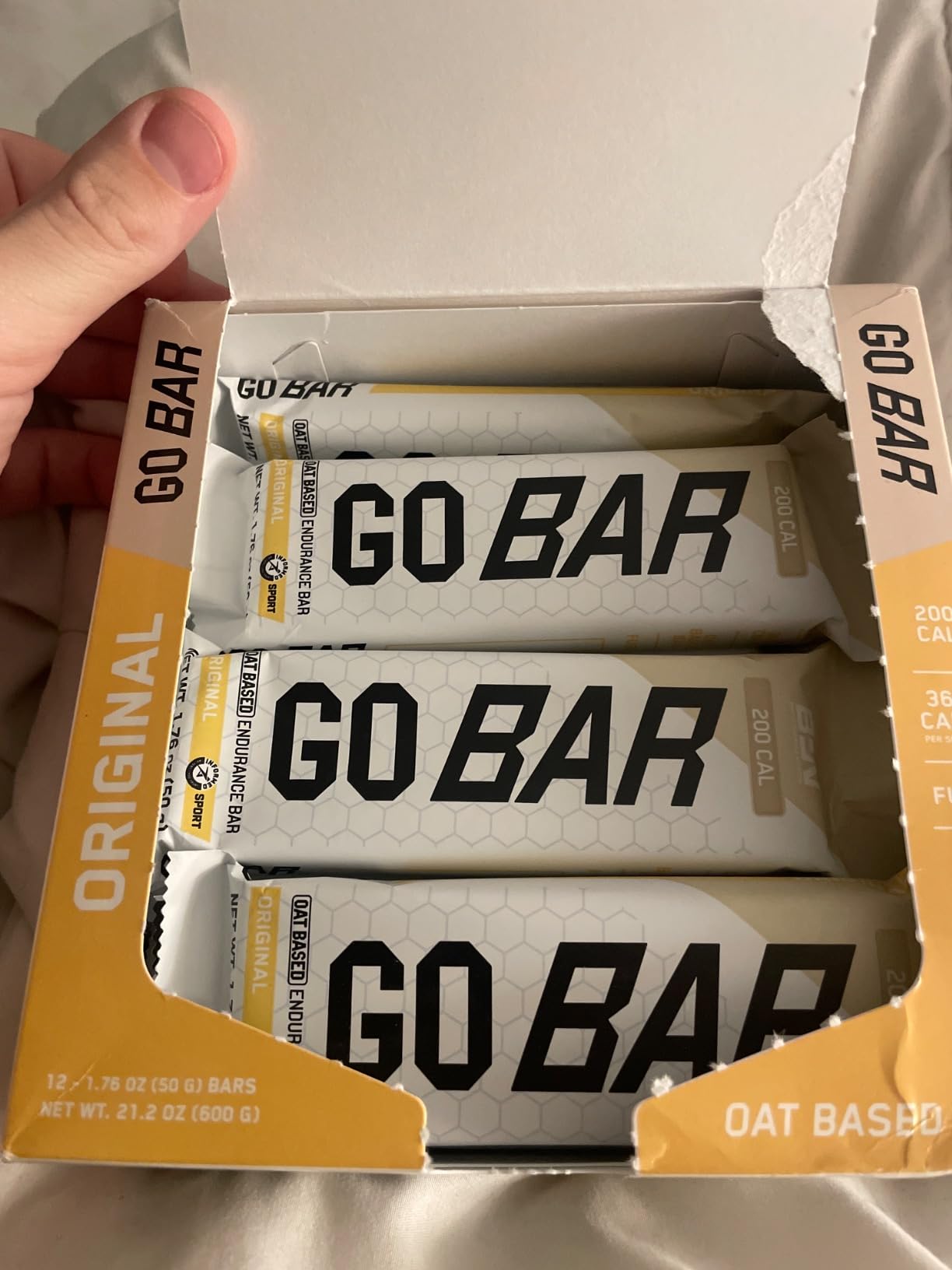 BARE PERFORMANCE NUTRITION Go Bar, Oat Based Endurance Training Snack 36g of Carbohydrates and 200 Calories Per Serving, 12 Bars Per Box, Original Oat customer photo 1