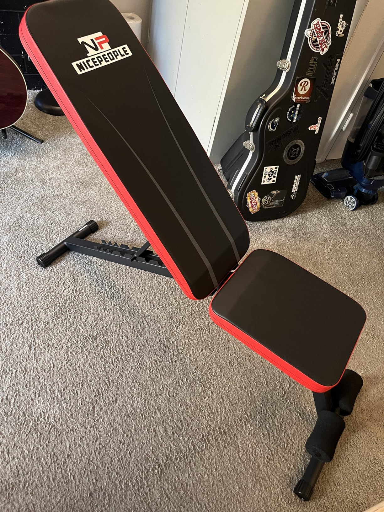 NICEPEOPLE Adjustable Weight Bench for Home Gym, 660LBS Capacity Workout Bench with 8 Backrests for Chest Shoulders Arms, Compact and Foldable Strength Bench for Small Space Apartment Room customer photo 1