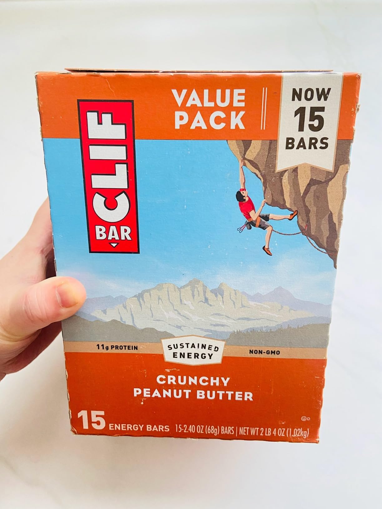 CLIF BAR - Energy Protein Bars - Crunchy Peanut Butter - Made with Organic Oats - Energy Bars - Non-GMO - (15 Pack) customer photo 2