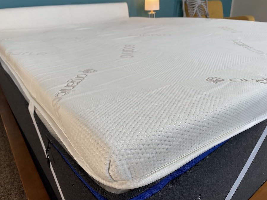 Saatva Graphite Memory Foam Mattress Topper - 3 Inch Memory Foam Layer - Enhanced Comfort & Cooling - Queen customer photo 1