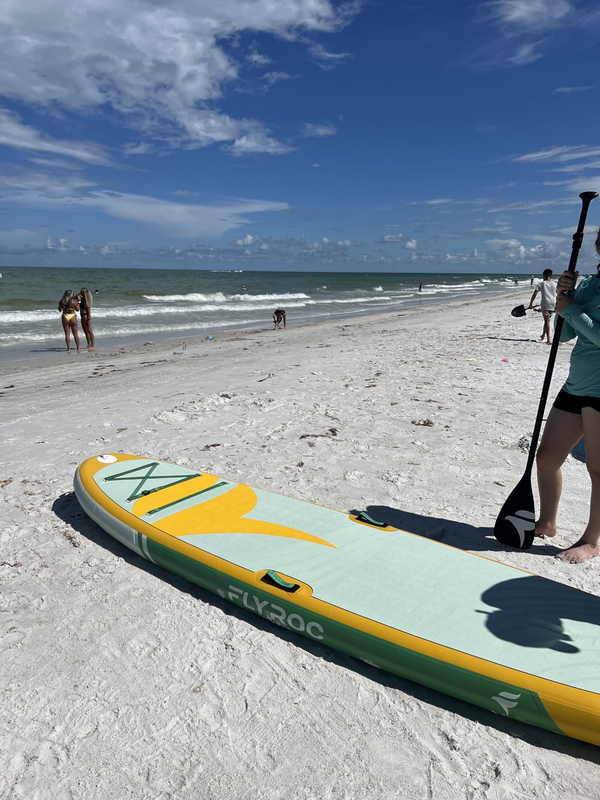 11'x35 Extra Wide Inflatable Paddle Board, 430lb Capacity Stable Paddleboard for Yoga, Stand up Paddle Board for Adults(x3), Full Coverage EVA Deck, 5 Handles, 100L Backpack, All-Round customer photo 2