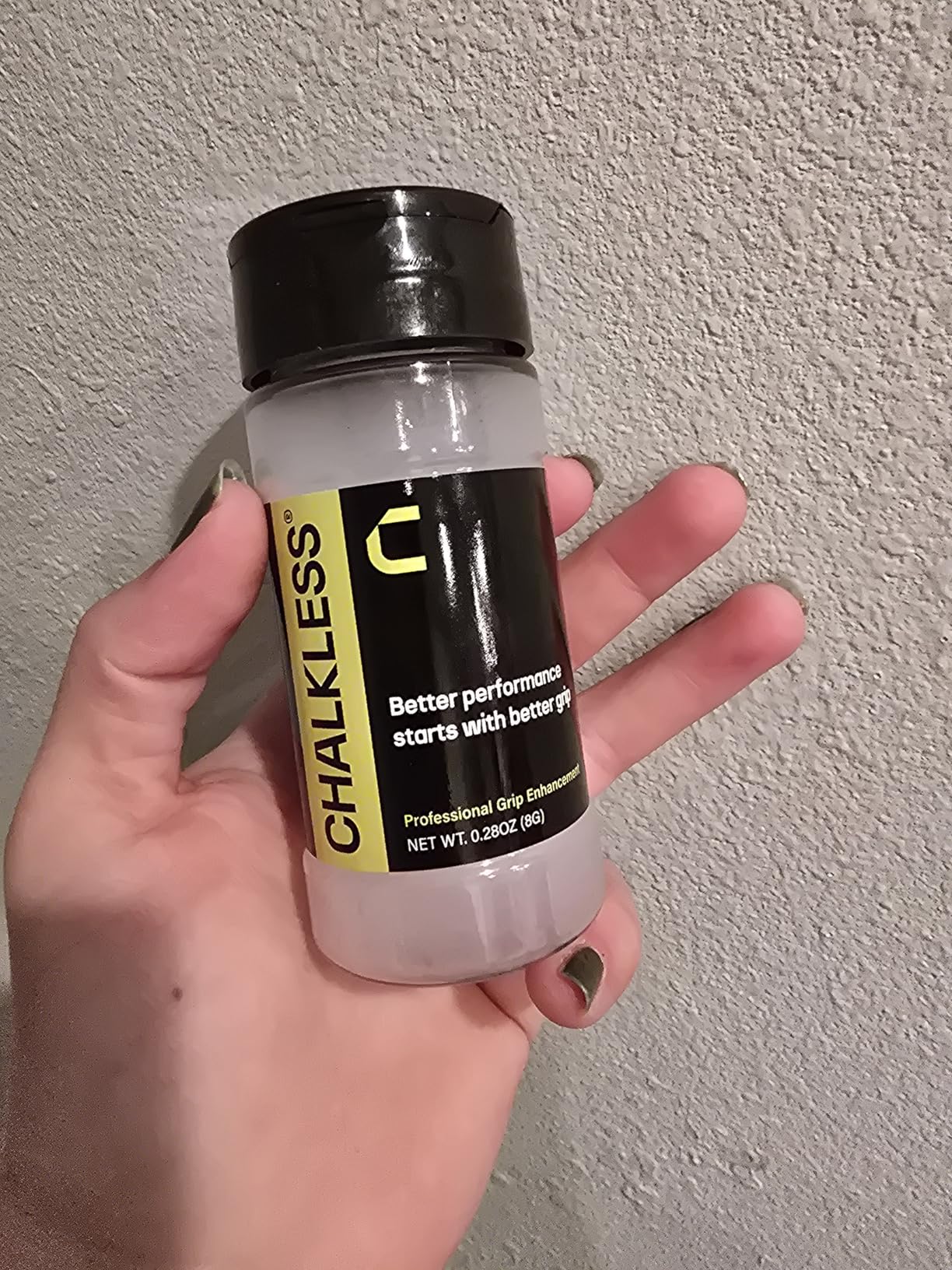 Chalkless Grip Enhancer - Premium Liquid Chalk Alternative & Less Mess Hand Chalk for Weightlifting, Powerlifting, Yoga, Gaming, Climbing, and More, Non-Toxic Long-Lasting & Reliable customer photo 1