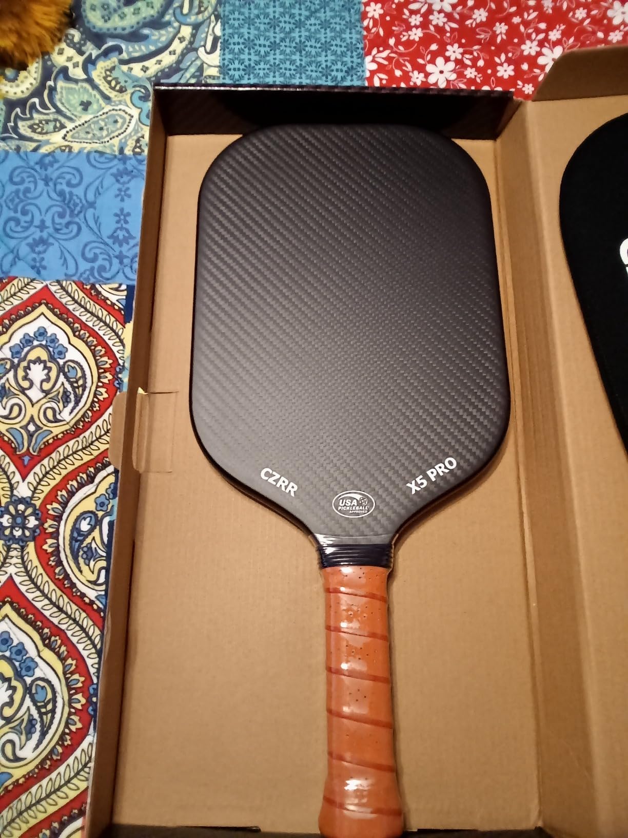CZRR Pickleball Paddle, Edgeless Style 3K Raw Carbon Fiber Surface High Grit & Spin, USA Pickleball Approved, 16MM Polypropylene Honeycomb Core, Designed for Unmatched Control and Added Power customer photo 1
