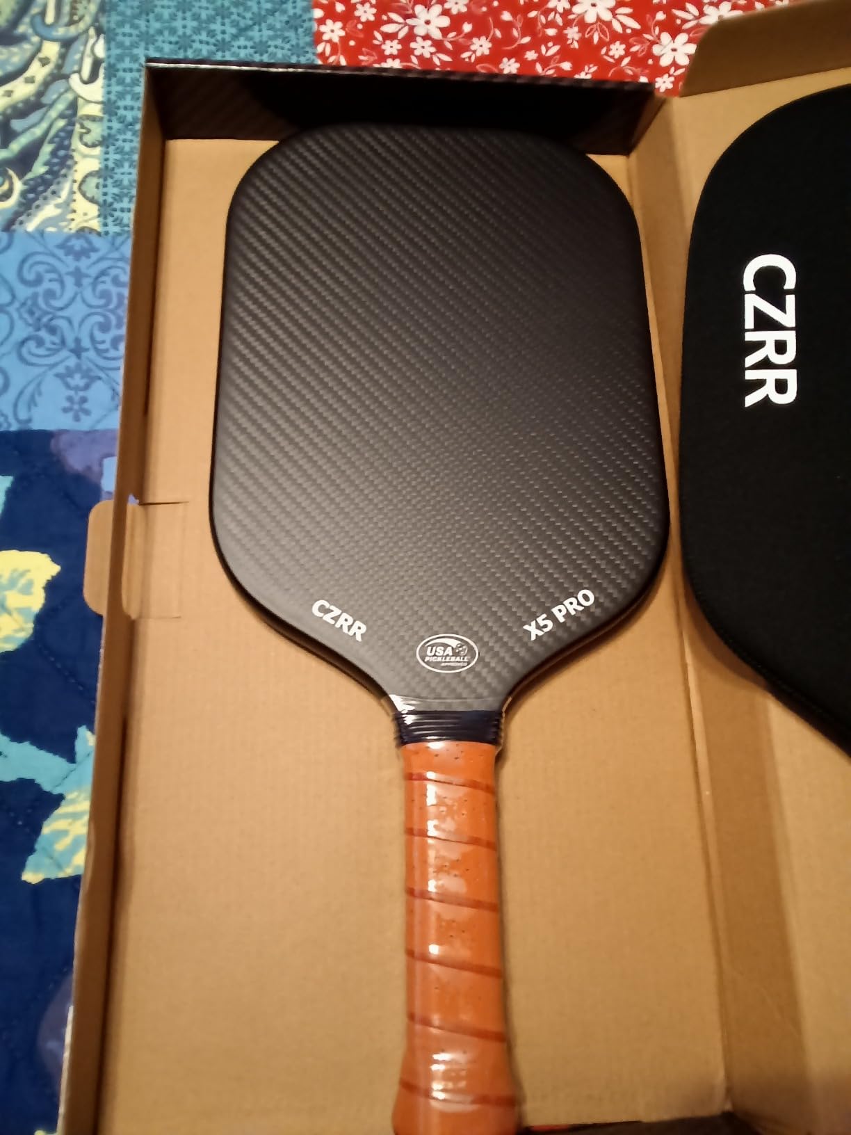 CZRR Pickleball Paddle, Edgeless Style 3K Raw Carbon Fiber Surface High Grit & Spin, USA Pickleball Approved, 16MM Polypropylene Honeycomb Core, Designed for Unmatched Control and Added Power customer photo 2