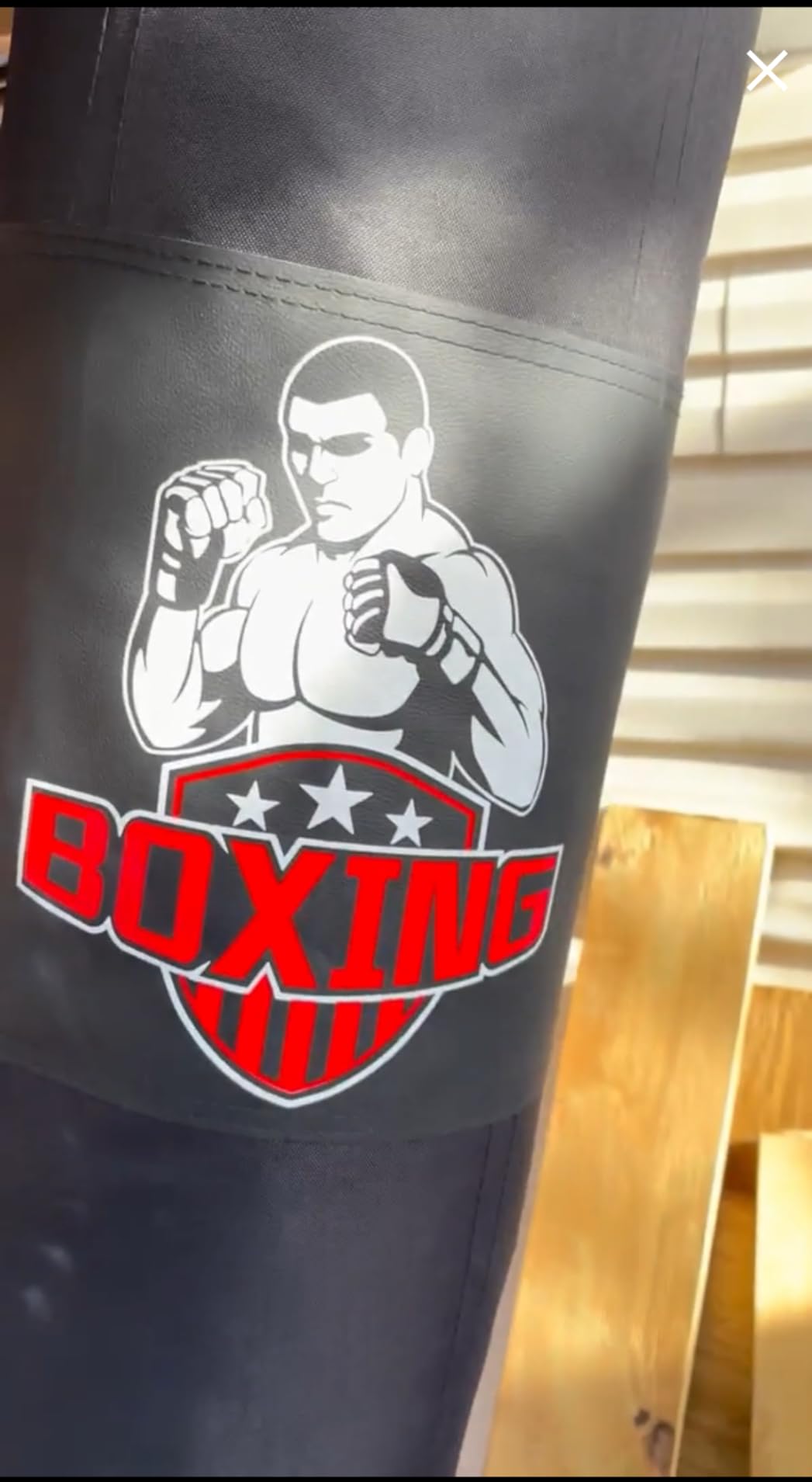 YORWHIN Punching Bag for Adults, 4FT PU Heavy Boxing Bags with Chain Ceiling Hook, Hanging Boxing Bag for Kickboxing Muay Thai Karate Judo Taekwondo Home Gym Training, Unfilled customer photo 2