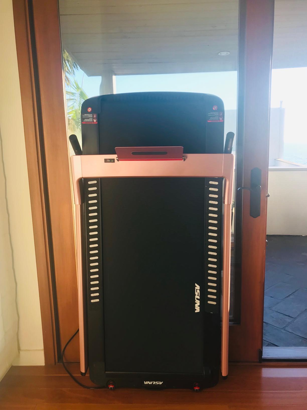 Sunny Health & Fitness Premium Folding Incline Treadmill with Pulse Sensors, One-Touch Speed Buttons, Shock Absorption, SunnyFit App customer photo 2