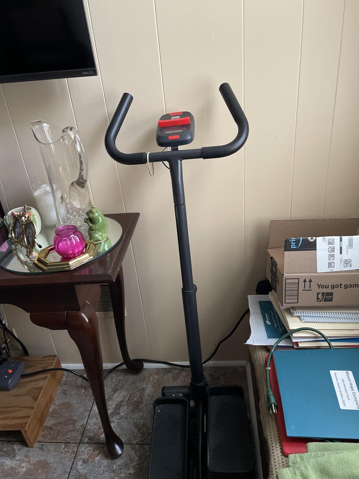 Sunny Health & Fitness Total Body 2-in-1 Smart Stepper Machine for Home with Handlebar and Resistance Bands customer photo 1
