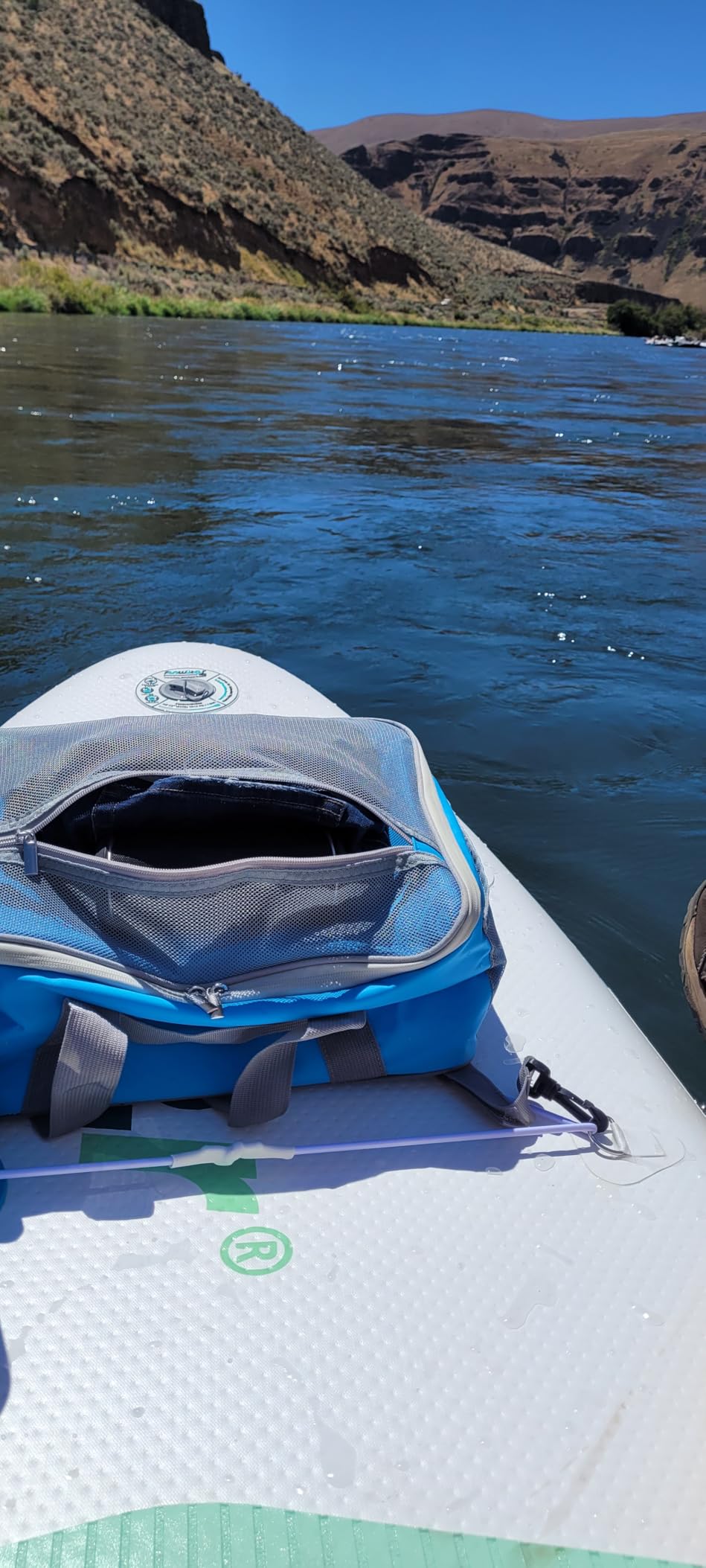 Paddle Board Cooler Bag, Waterproof Portable Deck Bag with Top Mesh Pocket, Kayak Cooler Bag with Side Pouches for Water Bottles, Inflatable Paddle Board Accessories Coolers for SUP, Kayak customer photo 2