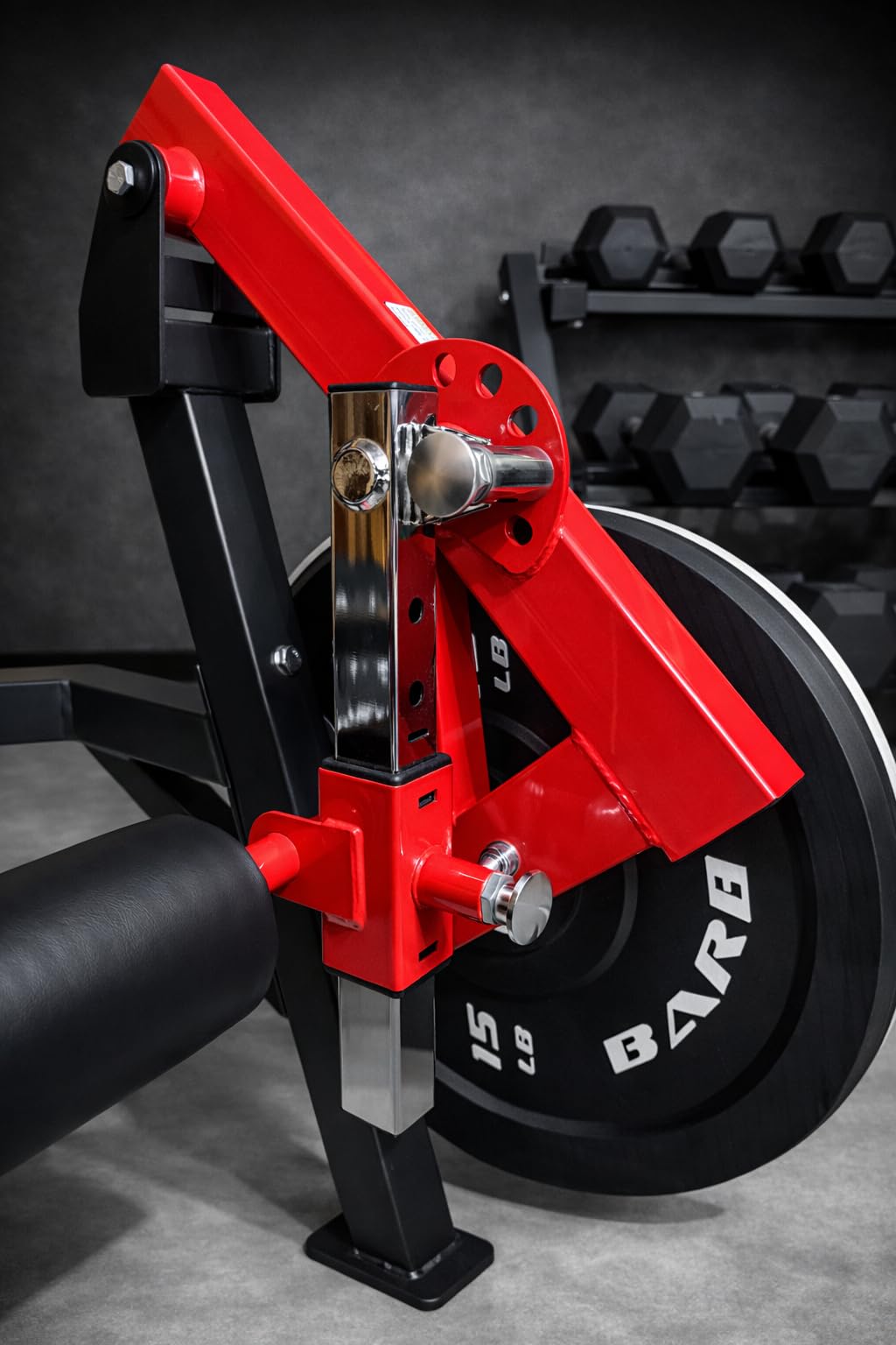 GMWD Leg Extension and Curl Machine, Single Leg Extension, Lying Leg Curl, Standing Leg Curl, Adjustable Leg Exercise Bench with Plate Loaded, Leg Machine Home Gym, Red customer photo 1