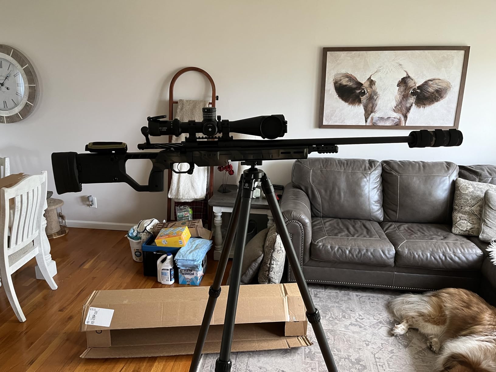 FANAUE ST-45 Carbon Fiber Hunting Tripod, 360 Degree Rotating Ball Head, Arca Swiss Quick Release Plate, Heavy Duty Rifle Rest, Professional Camera Tripod for Shooting & Photography customer photo 1