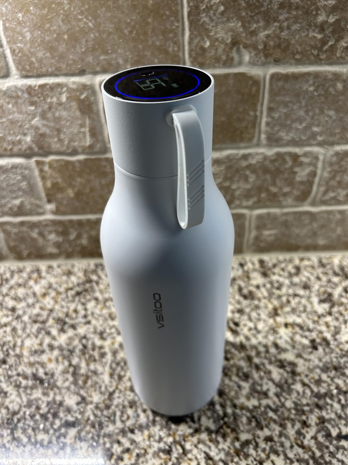 VSITOO 33oz Smart Self-Cleaning Water Bottle, Large Insulated Stainless Steel Bottle with AI Self-Clean, 30-Day Battery & Magnetic Charging for Outdoor Travel, Gym or Office, Blue customer photo 1