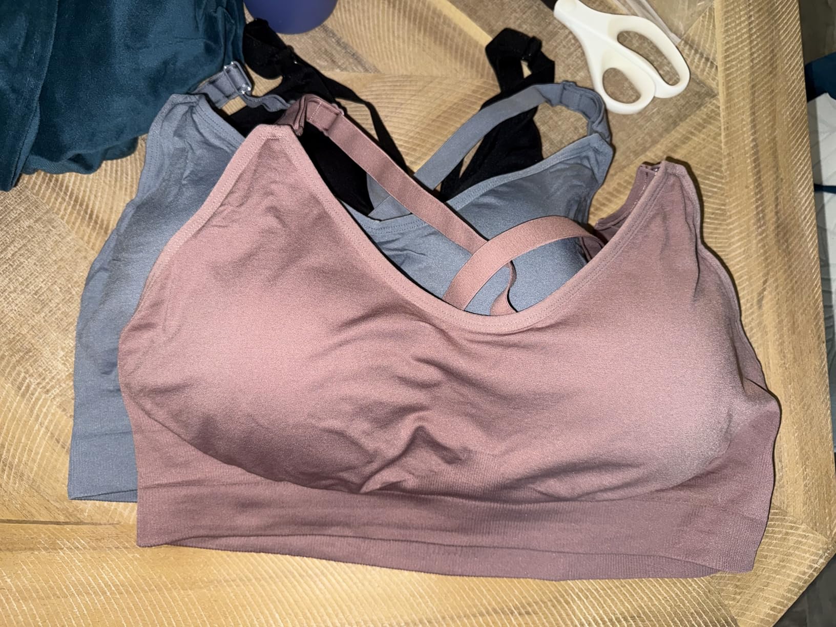 Angelhood Nursing Bras for Breastfeeding, Seamless Nursing Sports Bra Support Yoga Maternity Bras Pregnancy Sleep Bralette customer photo 1