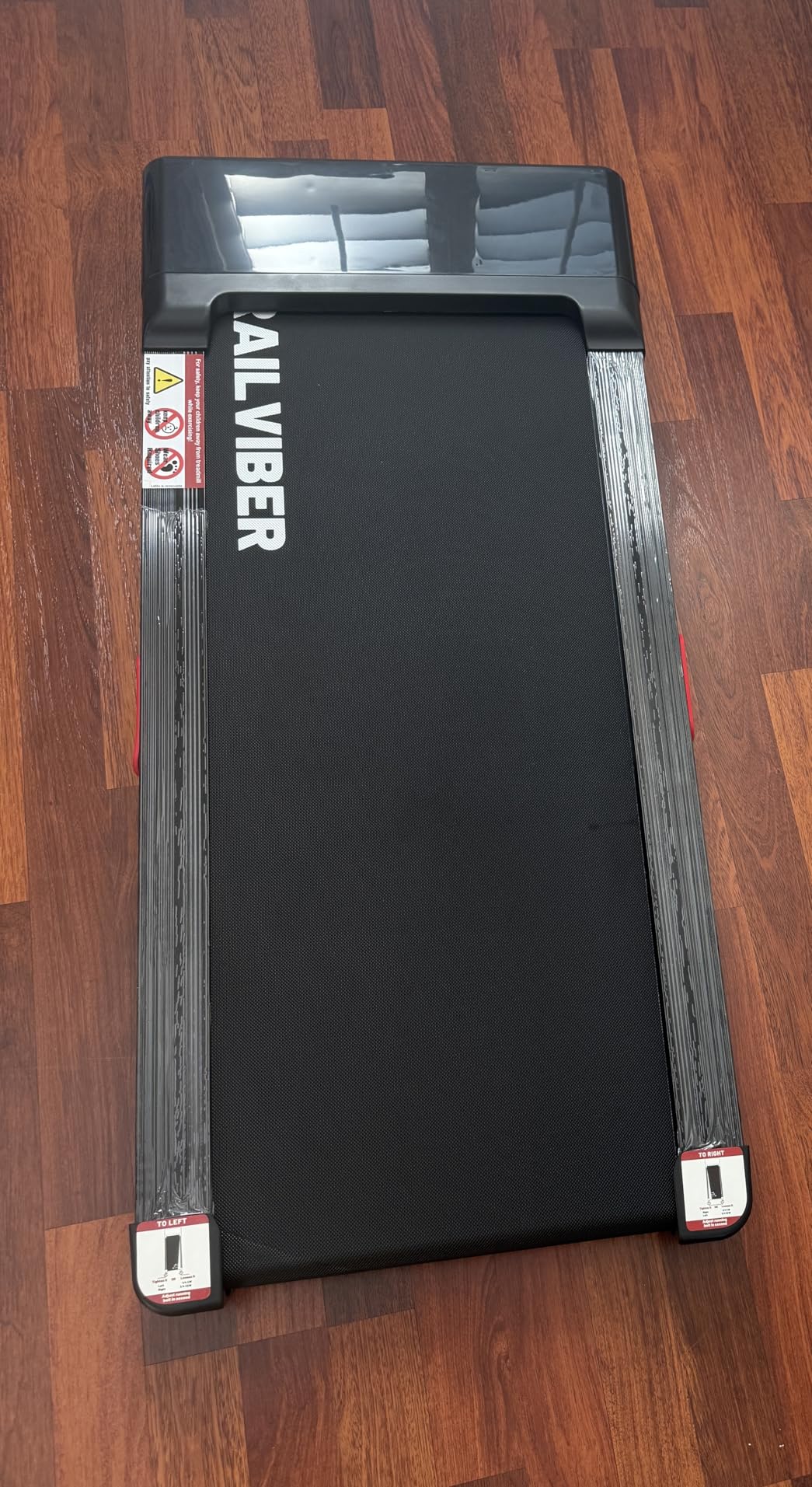 TRAILVIBER Walking Pad Treadmill with 12% 9-Level Auto Incline, 450 lbs Capacity RGB LED Screen, Bluetooth Speaker Under Desk Treadmill, Compact Treadmills for Home Hiking, Black customer photo 1