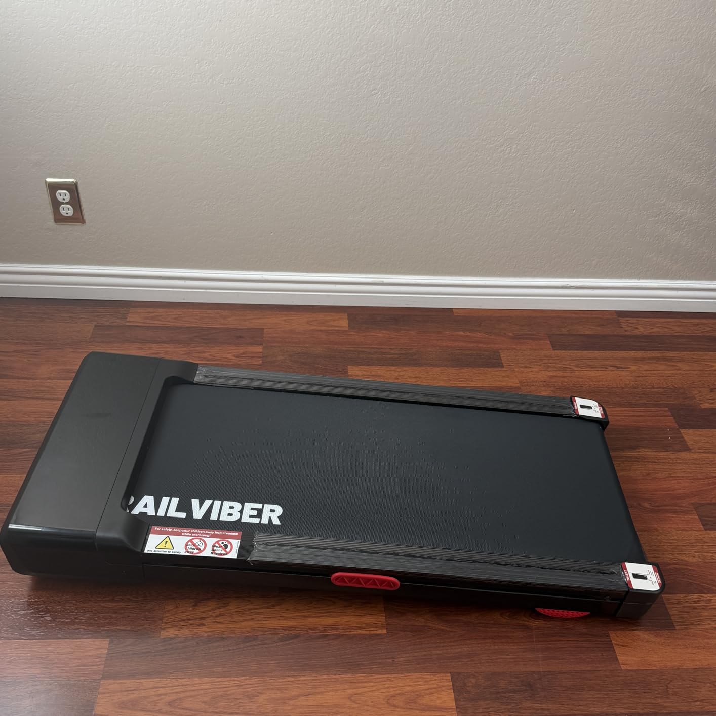 TRAILVIBER Walking Pad Treadmill with 12% 9-Level Auto Incline, 450 lbs Capacity RGB LED Screen, Bluetooth Speaker Under Desk Treadmill, Compact Treadmills for Home Hiking, Black customer photo 2