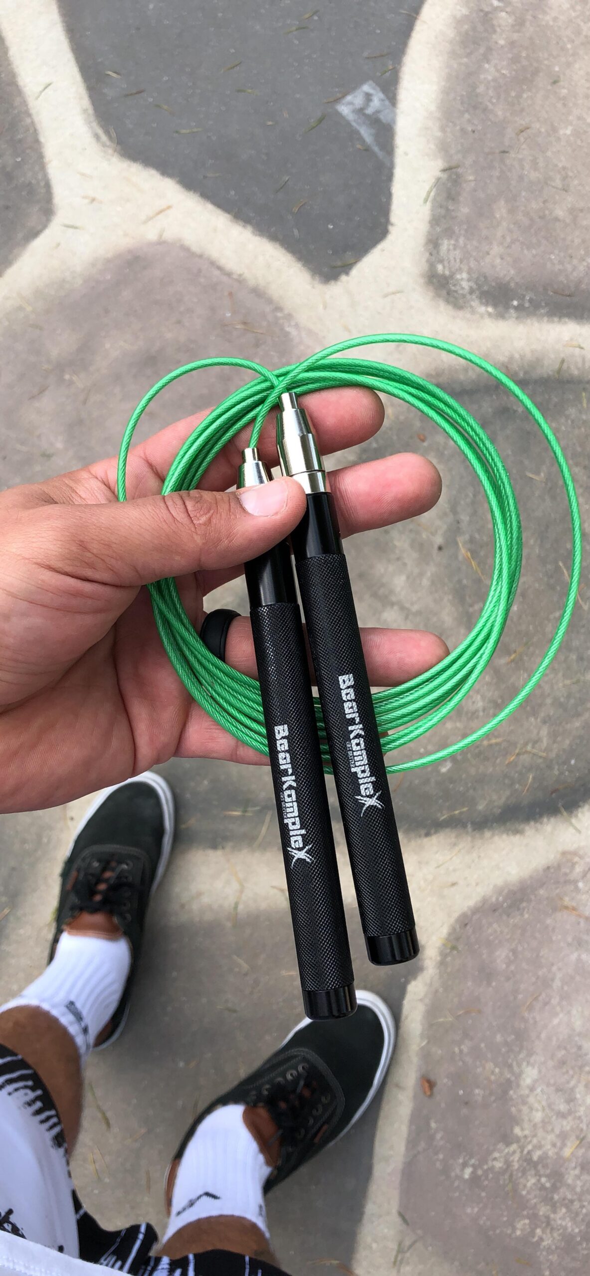 Bear KompleX Speed Jump Rope - Adjustable Tangle-Free Skipping Rope, Lightweight Handles, Smooth 360 Swivel Bearings, 2 Steel Cables, Free Carrying Case customer photo 1