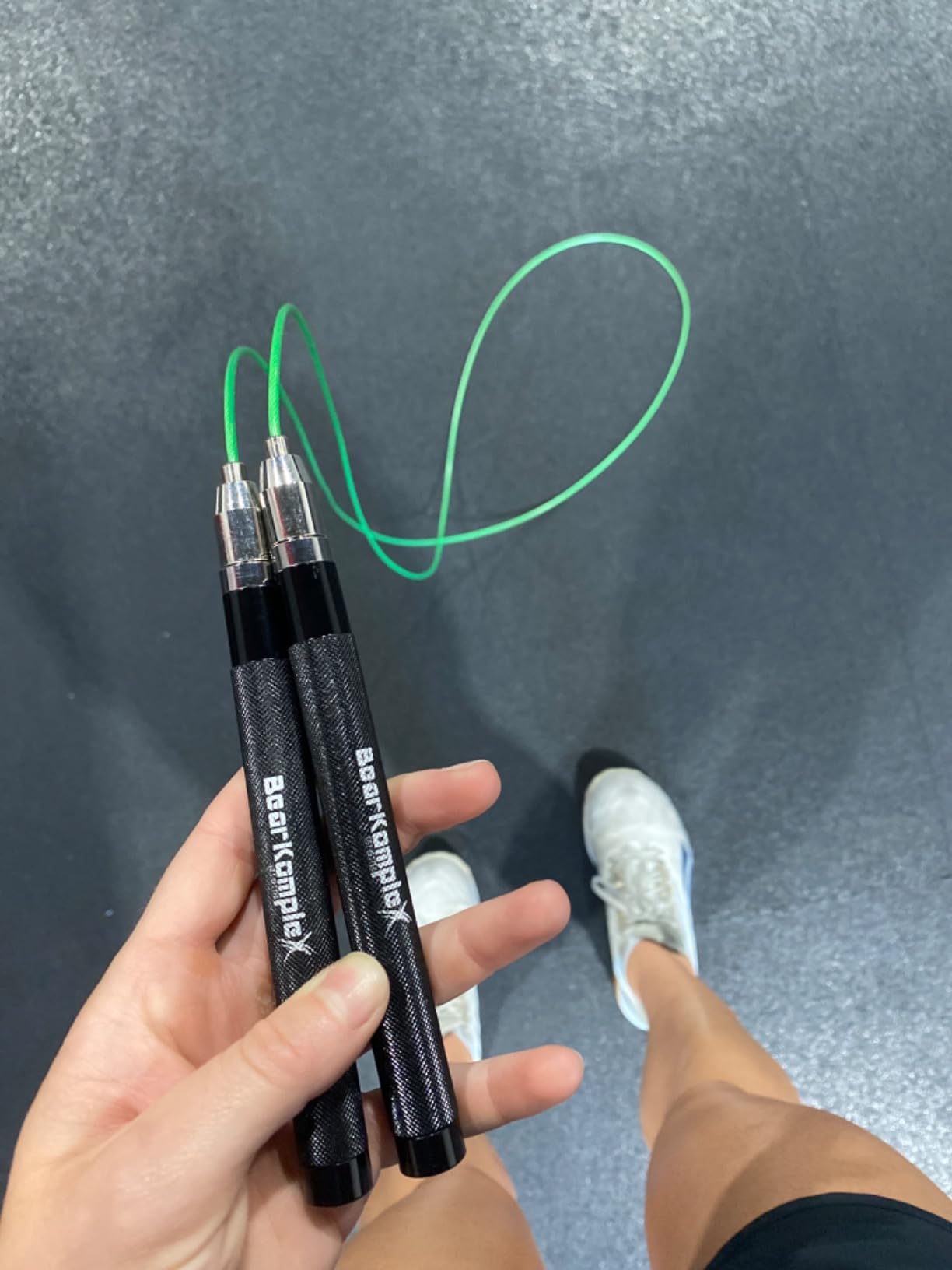 Bear KompleX Speed Jump Rope - Adjustable Tangle-Free Skipping Rope, Lightweight Handles, Smooth 360 Swivel Bearings, 2 Steel Cables, Free Carrying Case customer photo 2