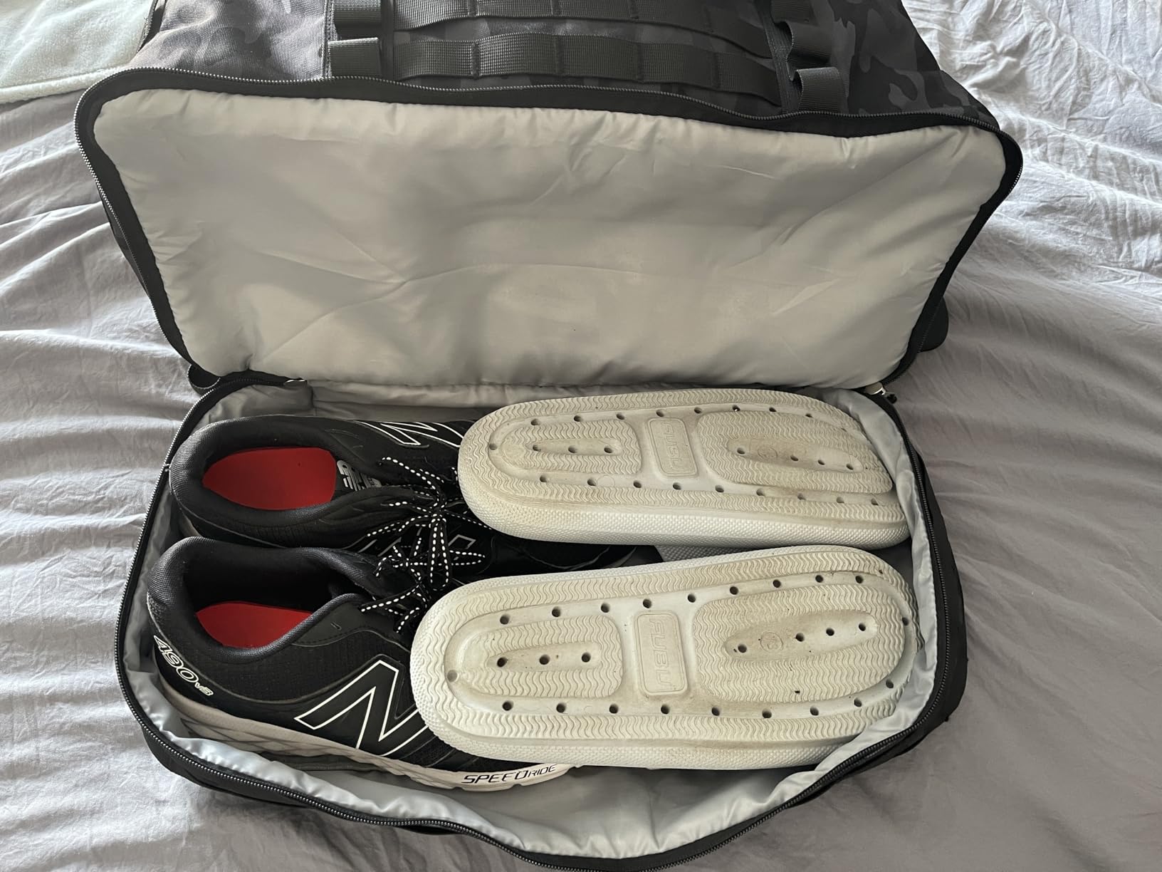 Gym Bag for Men Women, Carry on Luggage 22x14x9 Airline Approved, Tactical Travel Duffle Bag with Toiletry Bag and Shoe Compartment customer photo 1