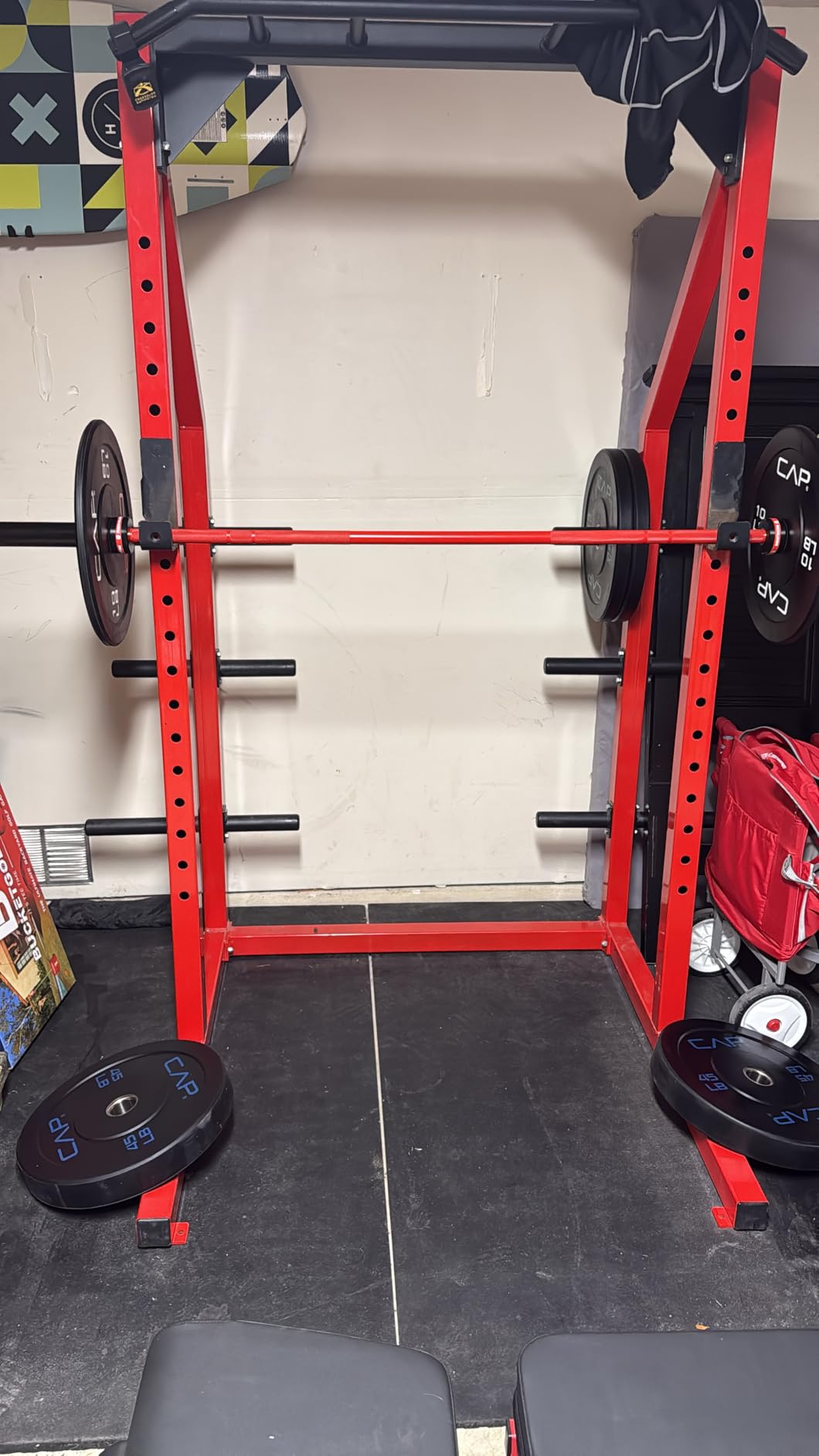 7ft Olympic Barbell, Weightlifting Barbell 28mm 45lb - 500/700/1000lbs Capacity with Smooth Spinning Sleeves, Olympic Bar Fits 2-Inch Olympic Plates, for Snatch Clean Jerk - Home Gym Training customer photo 1