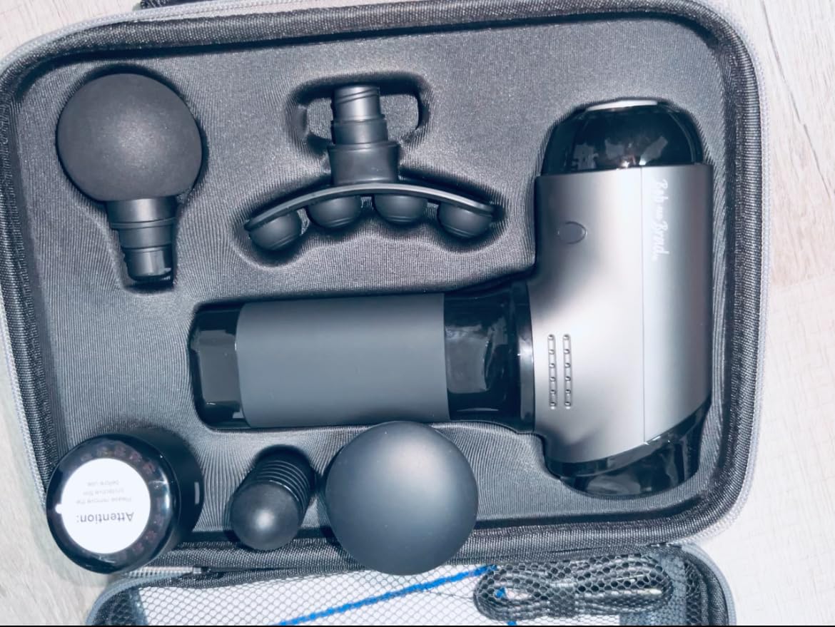 BOB AND BRAD T2 Pro Massage Gun, Percussion Muscle Massage Gun Deep Tissue with 10MM Amplitude, Upgraded 4000 mah Battery Handheld Electric Massager for Athletes Pain Relief - Midnight Black customer photo 2