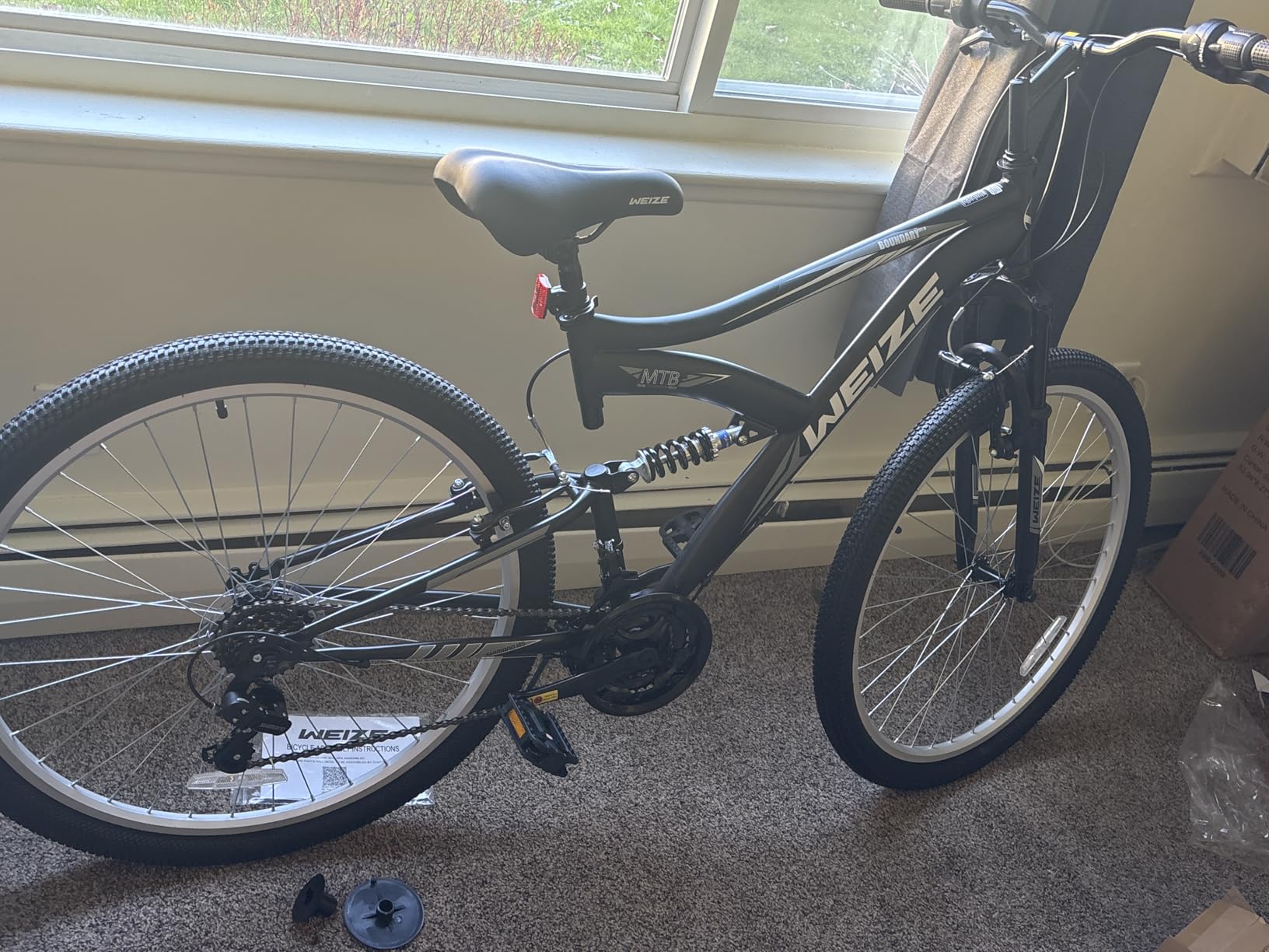 WEIZE Mountain Bike 26 27.5 inch Outdoor Cycling Bike 18-Speed/High-Carbon Steel/Dual Full Suspension, Adjustable Ergonomic Seat for Men Women Adult, MTB Bicycle with Suspension Fork customer photo 1