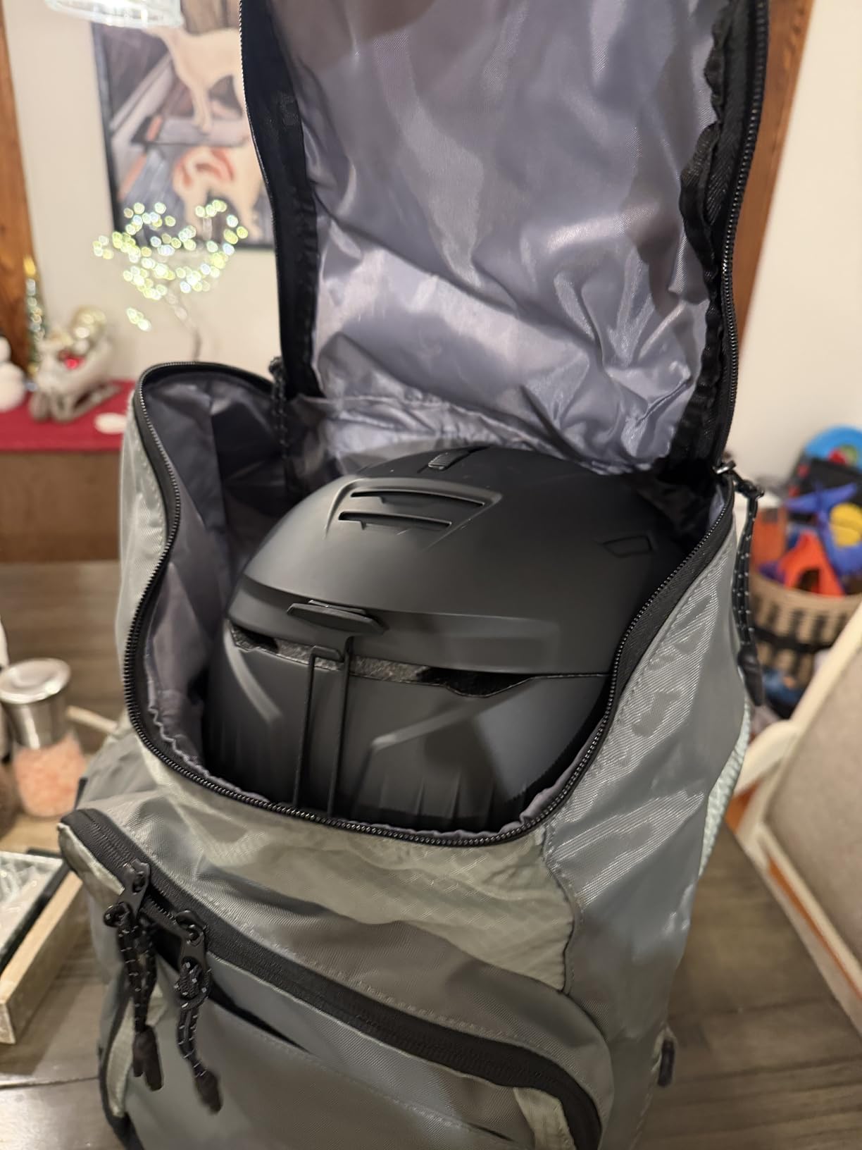 OutdoorMaster Ski Boot Bag, Ski and Snowboard Boots Travel Backpack with separate compartments for Helmet, Ski Shoes, Goggles, Gloves, and Accessories, Splash proof Exterior & Bottom customer photo 2