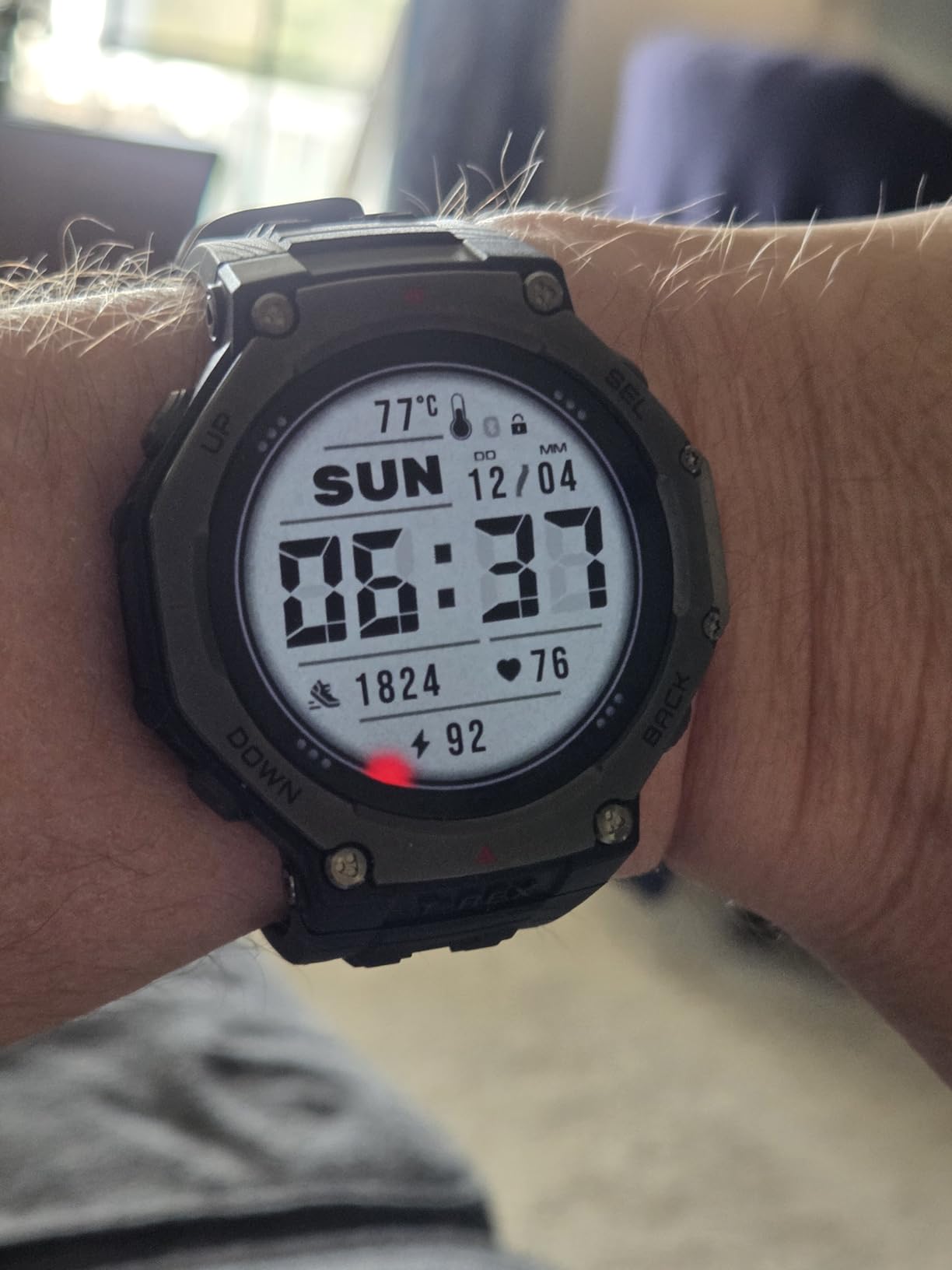 Amazfit T-Rex 3 Rugged/Military Smart Watch 48mm, GPS (with Privacy), Offline Maps, Long Battery Life, 328 Feet Water-Resistant, 170 Fitness/Sport Modes, AI, Voice Control, for Android or iPhone, Black customer photo 1