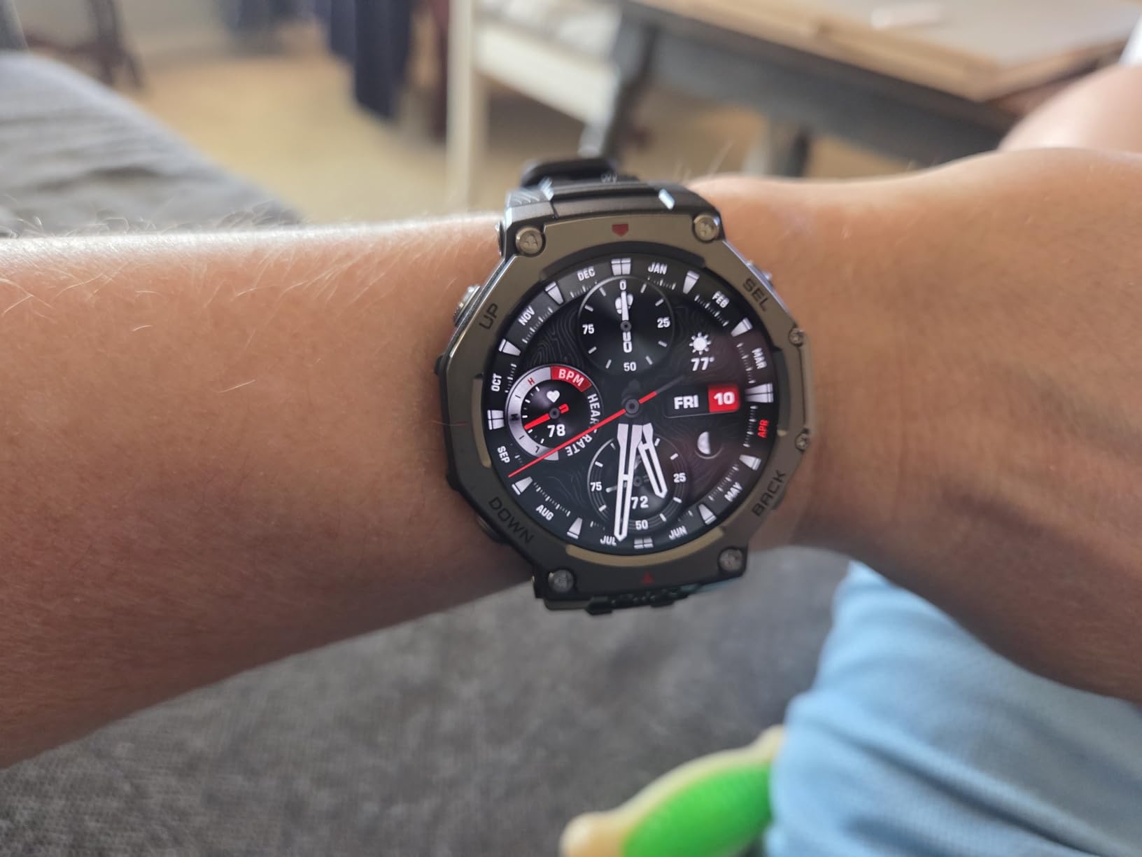 Amazfit T-Rex 3 Rugged/Military Smart Watch 48mm, GPS (with Privacy), Offline Maps, Long Battery Life, 328 Feet Water-Resistant, 170 Fitness/Sport Modes, AI, Voice Control, for Android or iPhone, Black customer photo 2