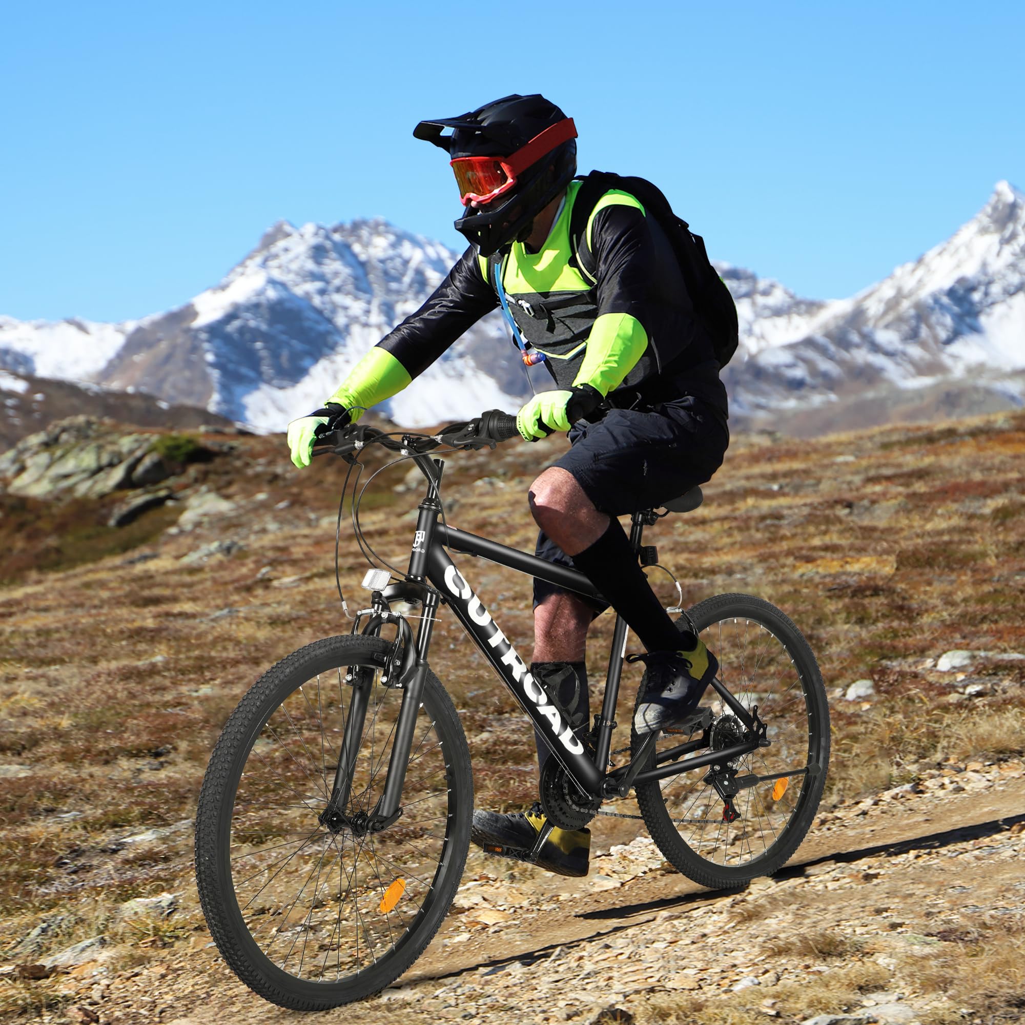 Betterland 26 Inch Mountain Bike with Adjustable Ergonomic Seat, 7-21 Speed Adult Bike with Dual V Brakes, Outdoor Cycling Bike with High Carbon Steel Frame and Front Suspension customer photo 2
